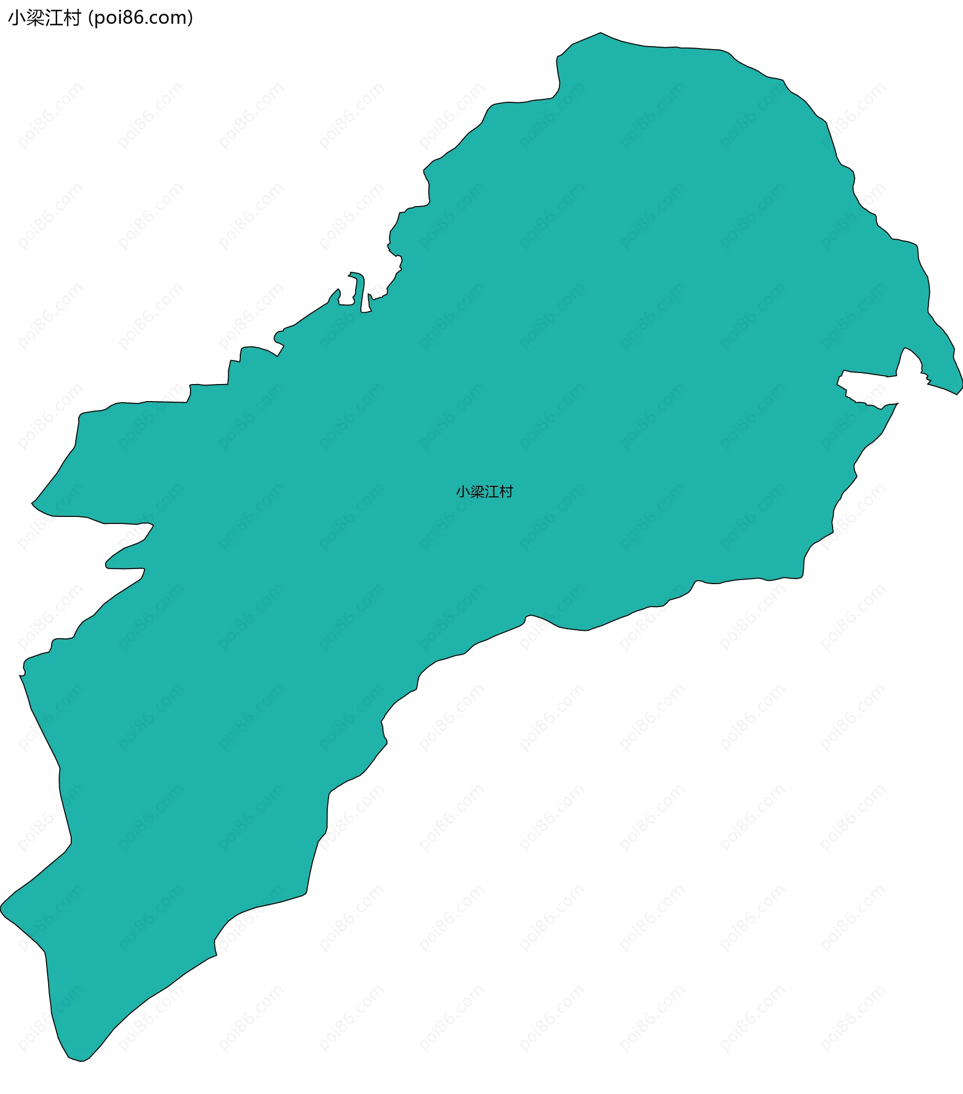 小梁江村边界地图