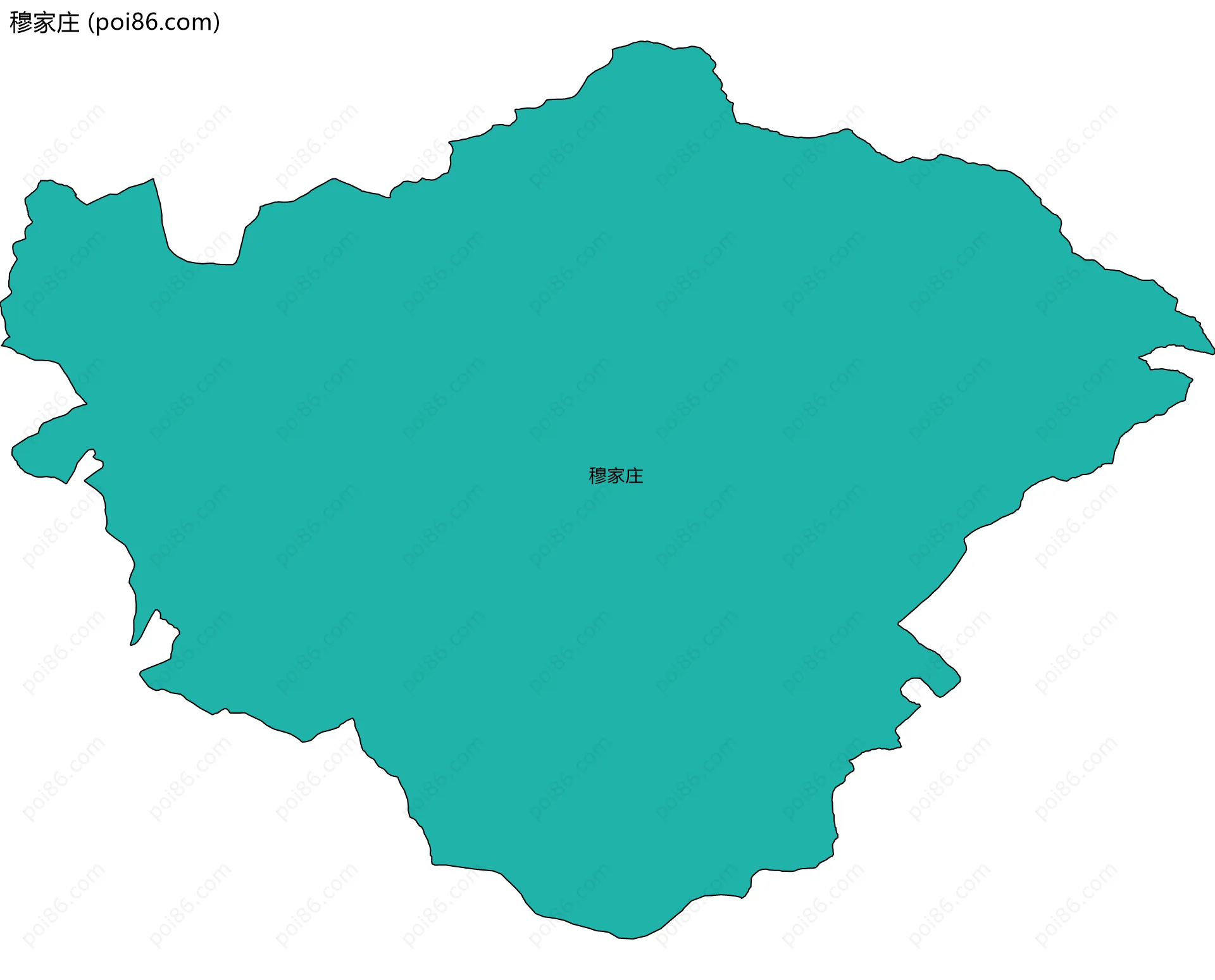 穆家庄边界地图