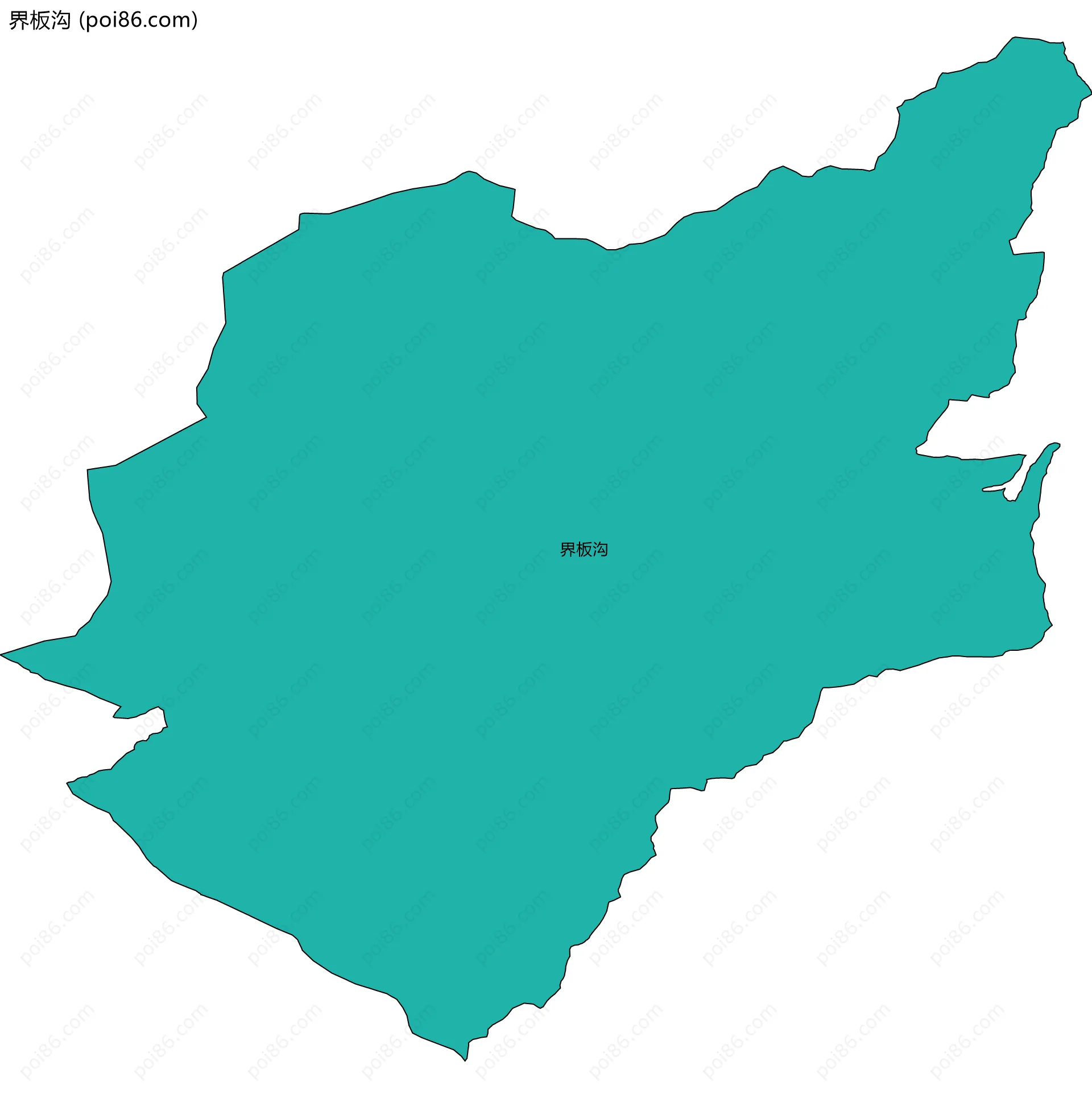 界板沟边界地图