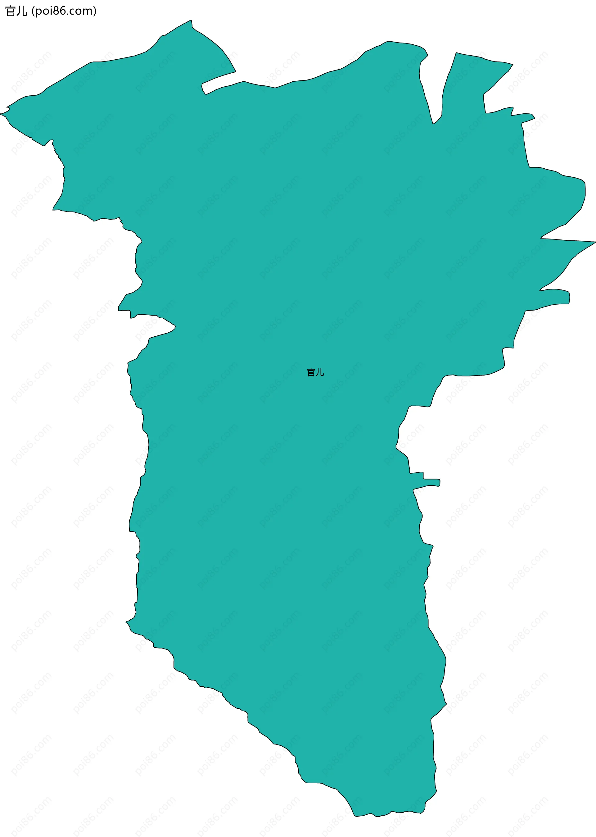 官儿边界地图