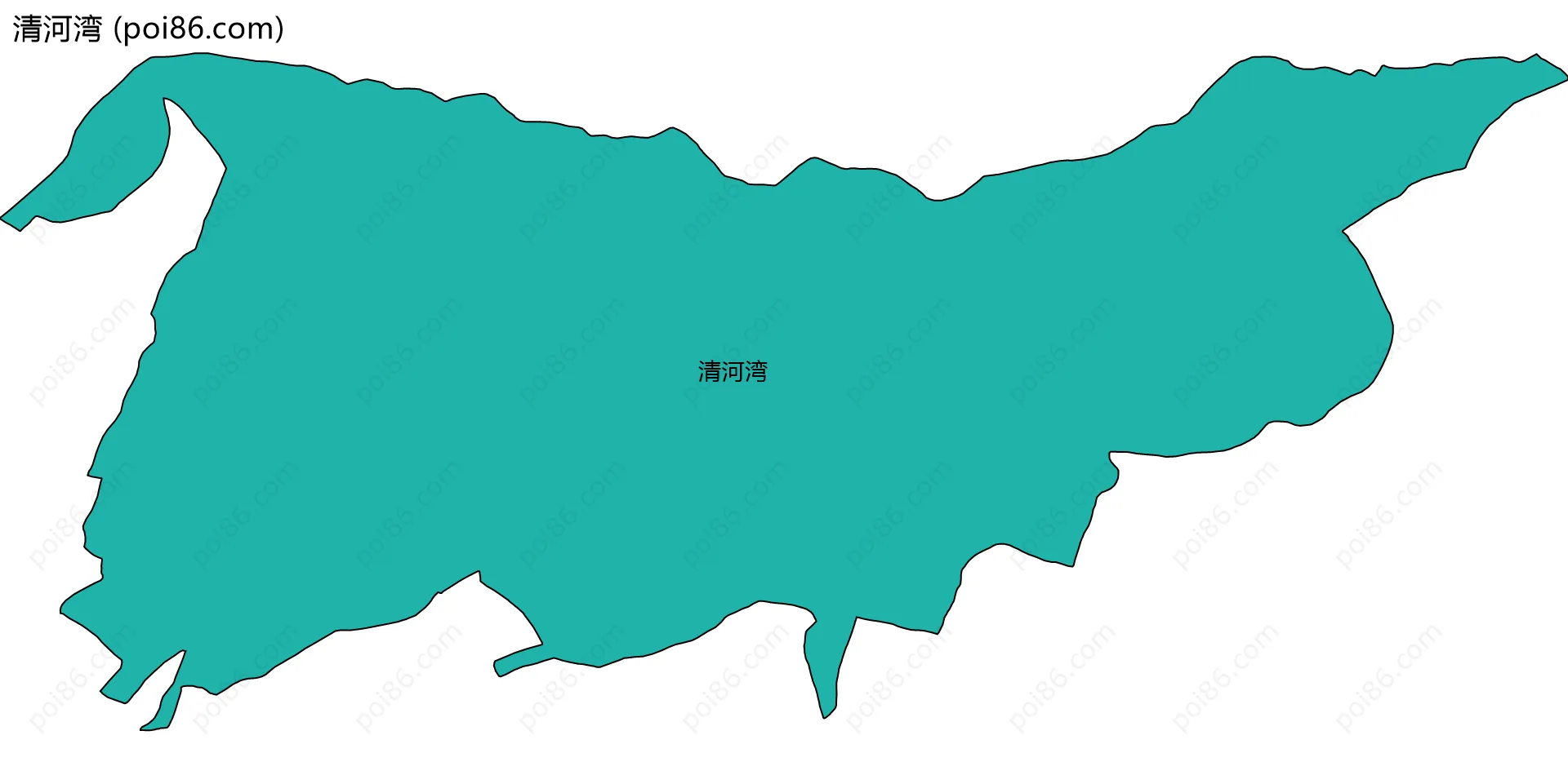 清河湾边界地图