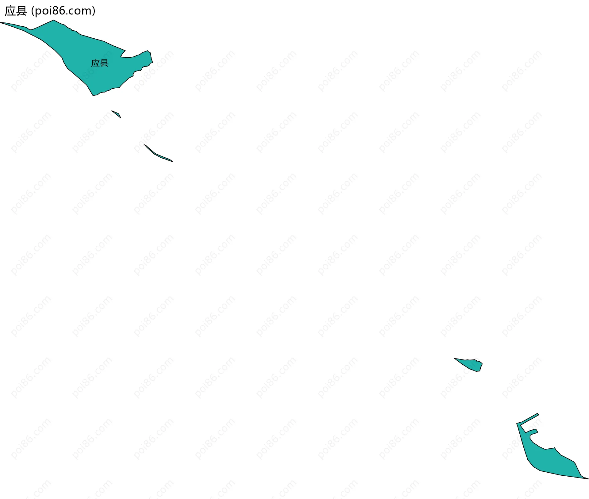 应县边界地图