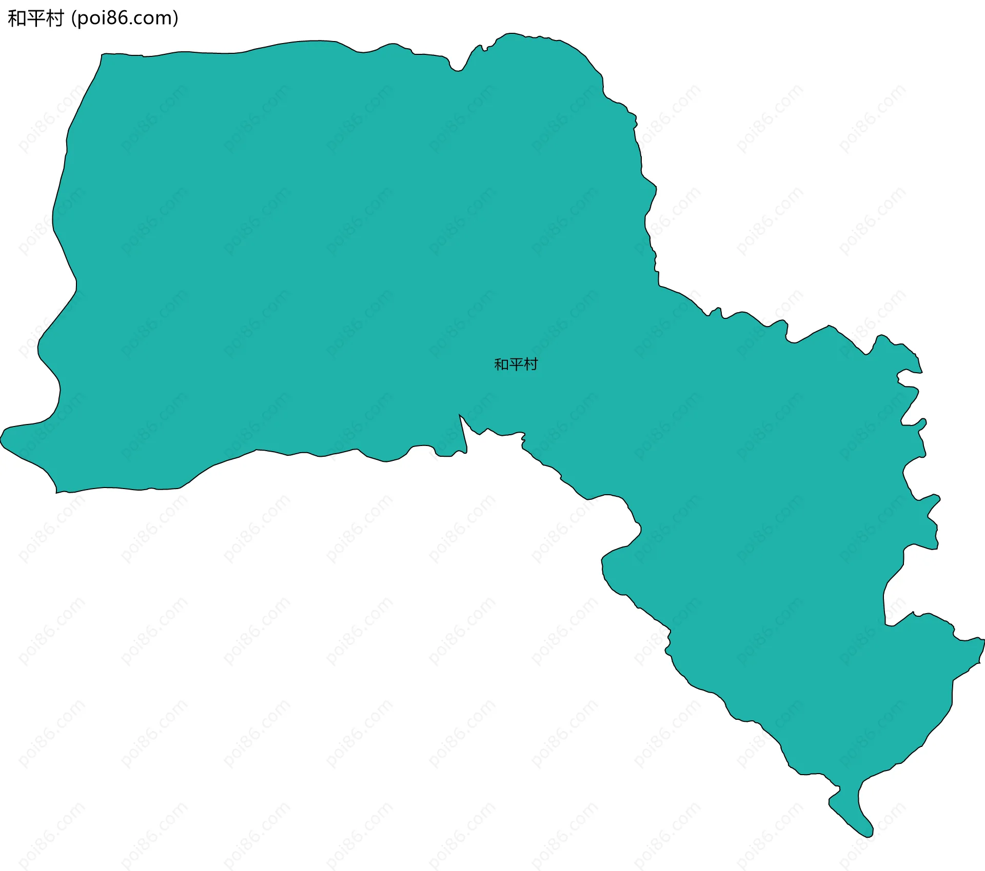 和平村边界地图