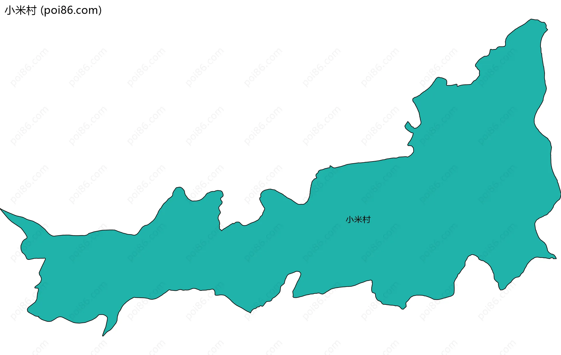 小米村边界地图