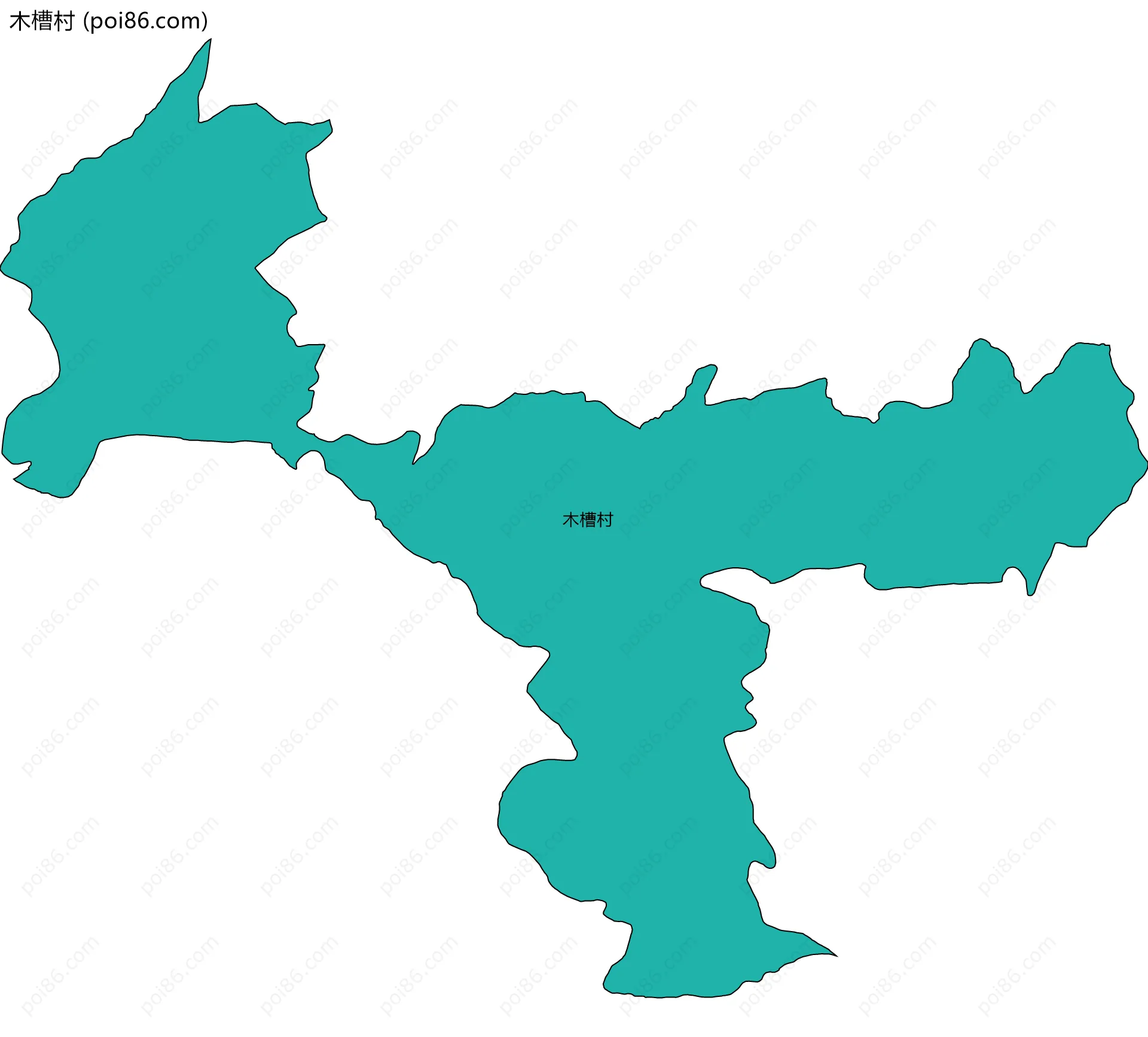木槽村边界地图