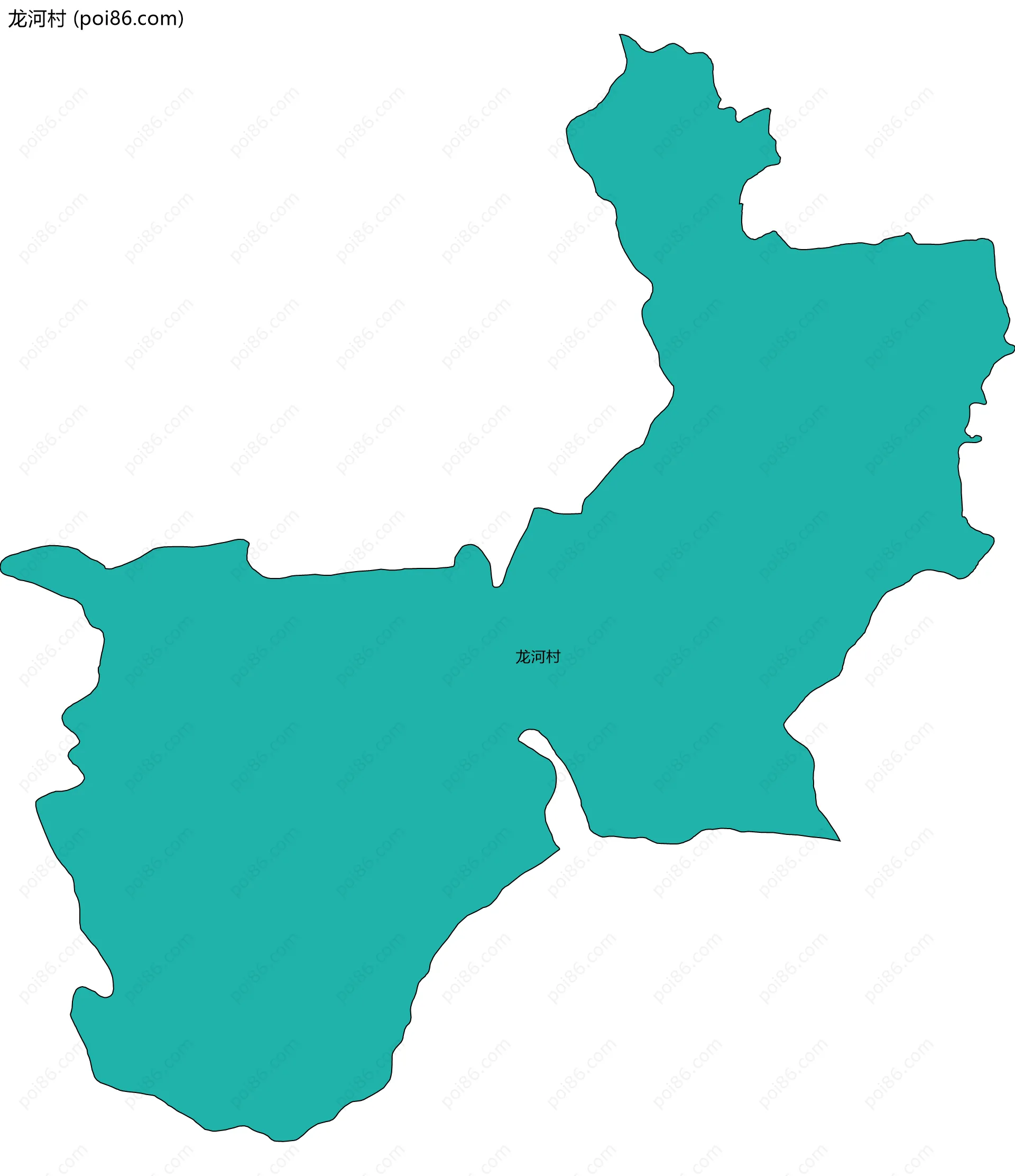龙河村边界地图