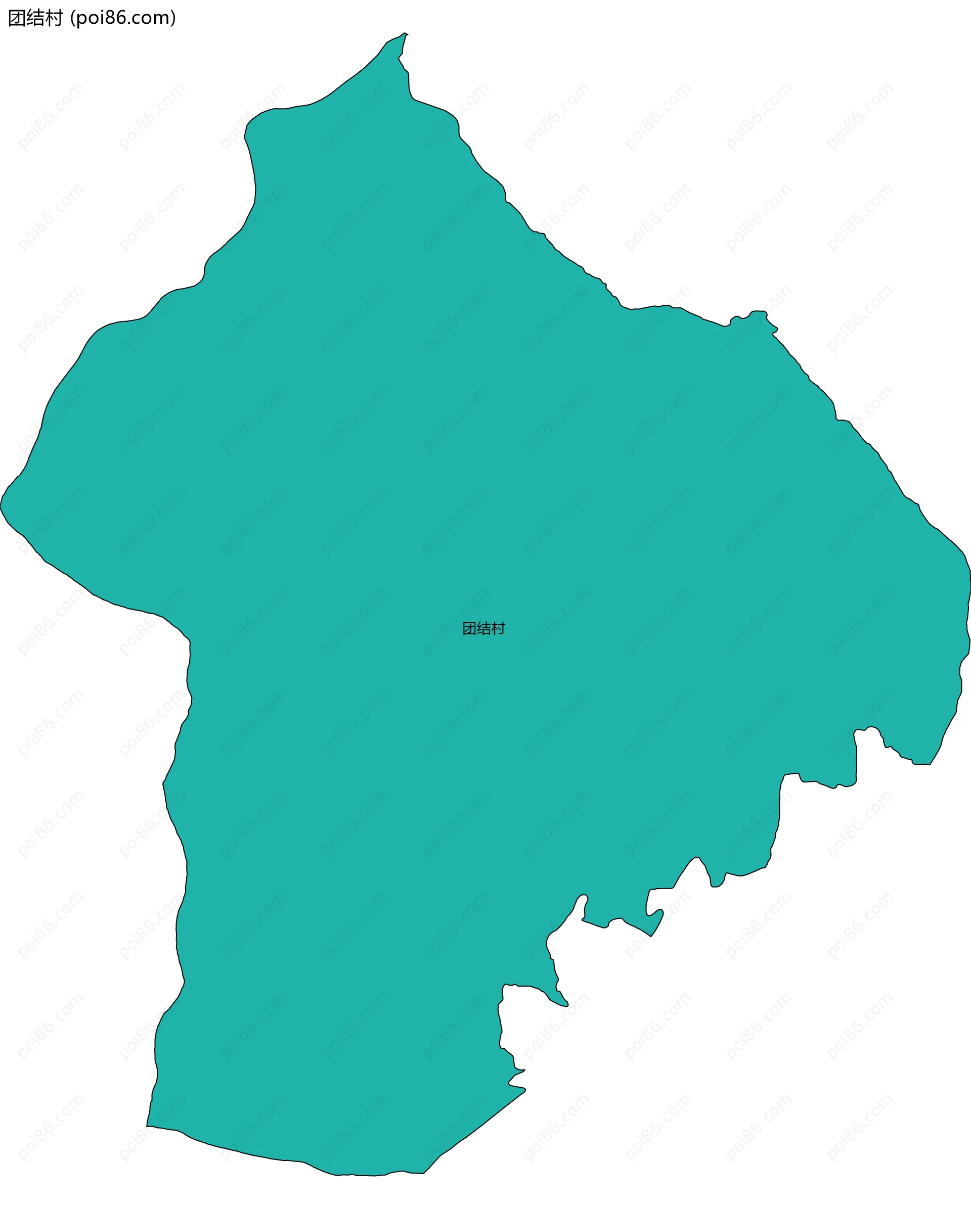 团结村边界地图