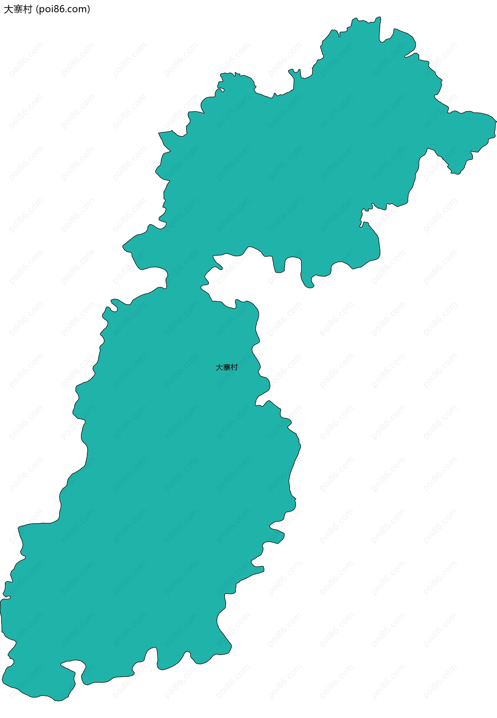 大寨村边界地图