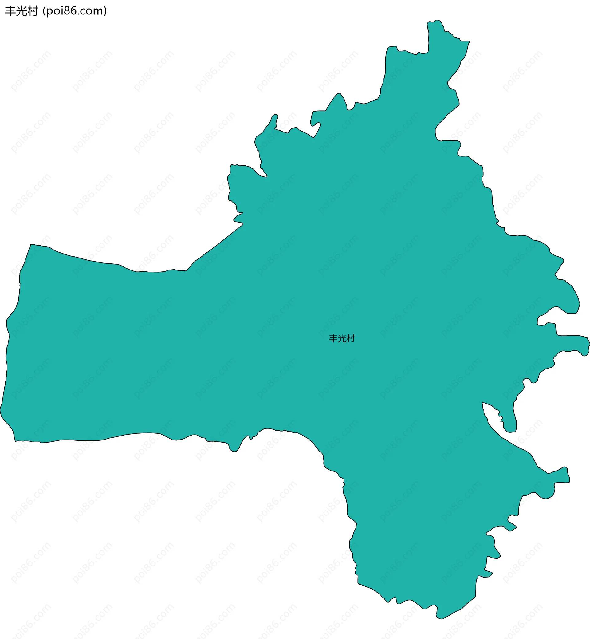 丰光村边界地图