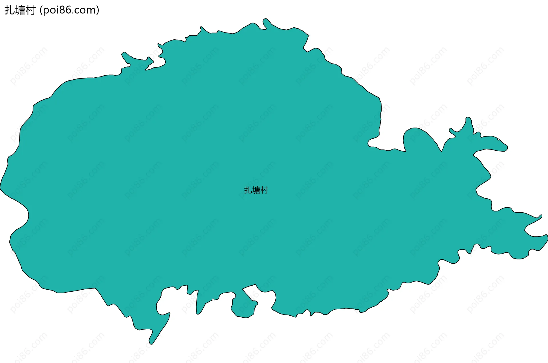 扎塘村边界地图