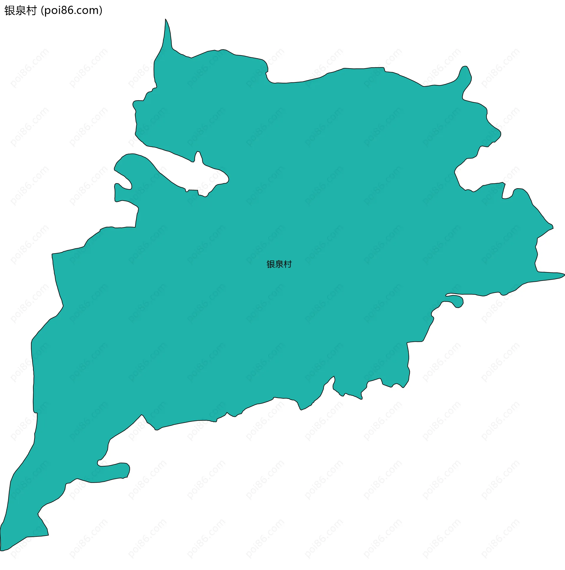 银泉村边界地图