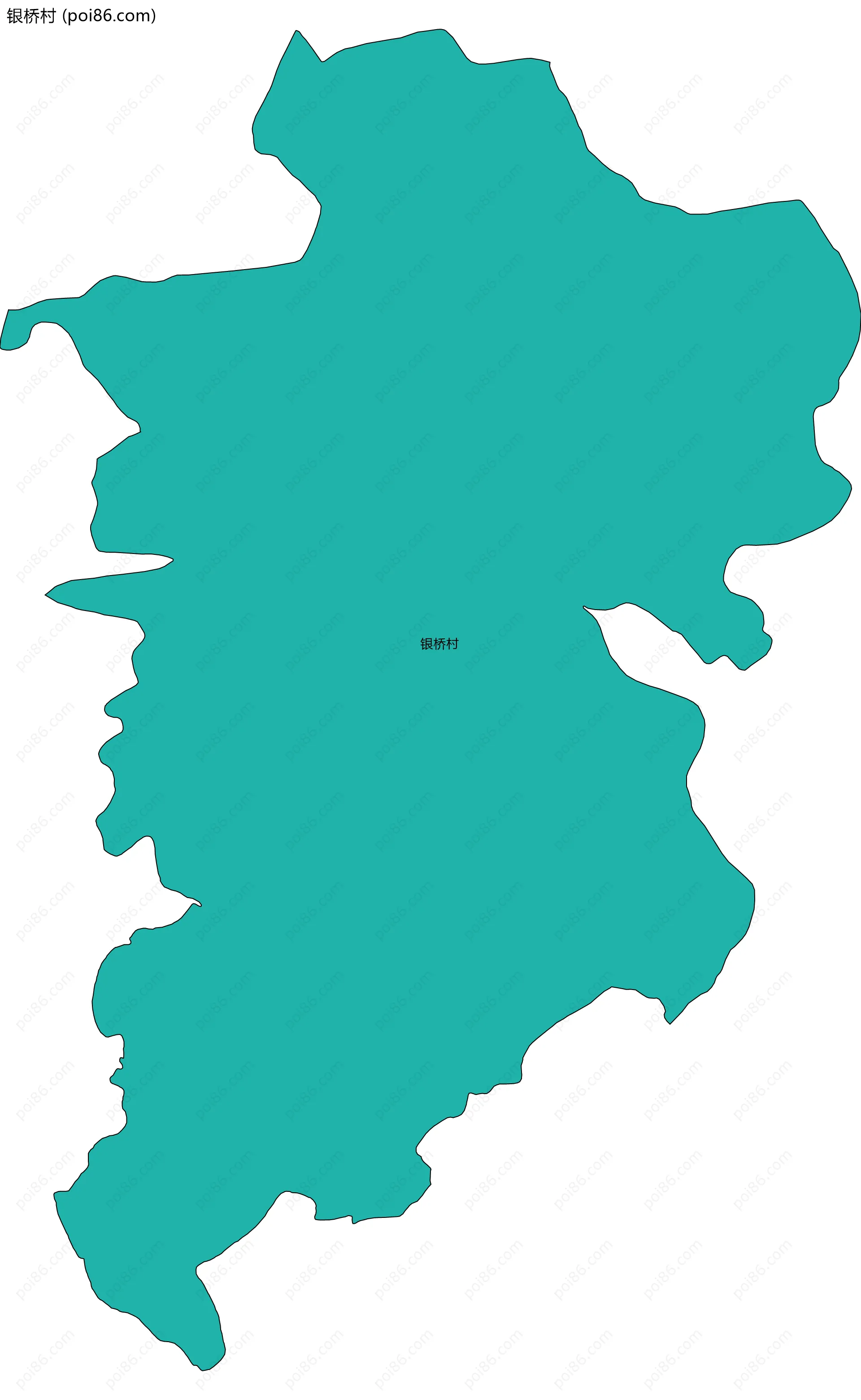 银桥村边界地图