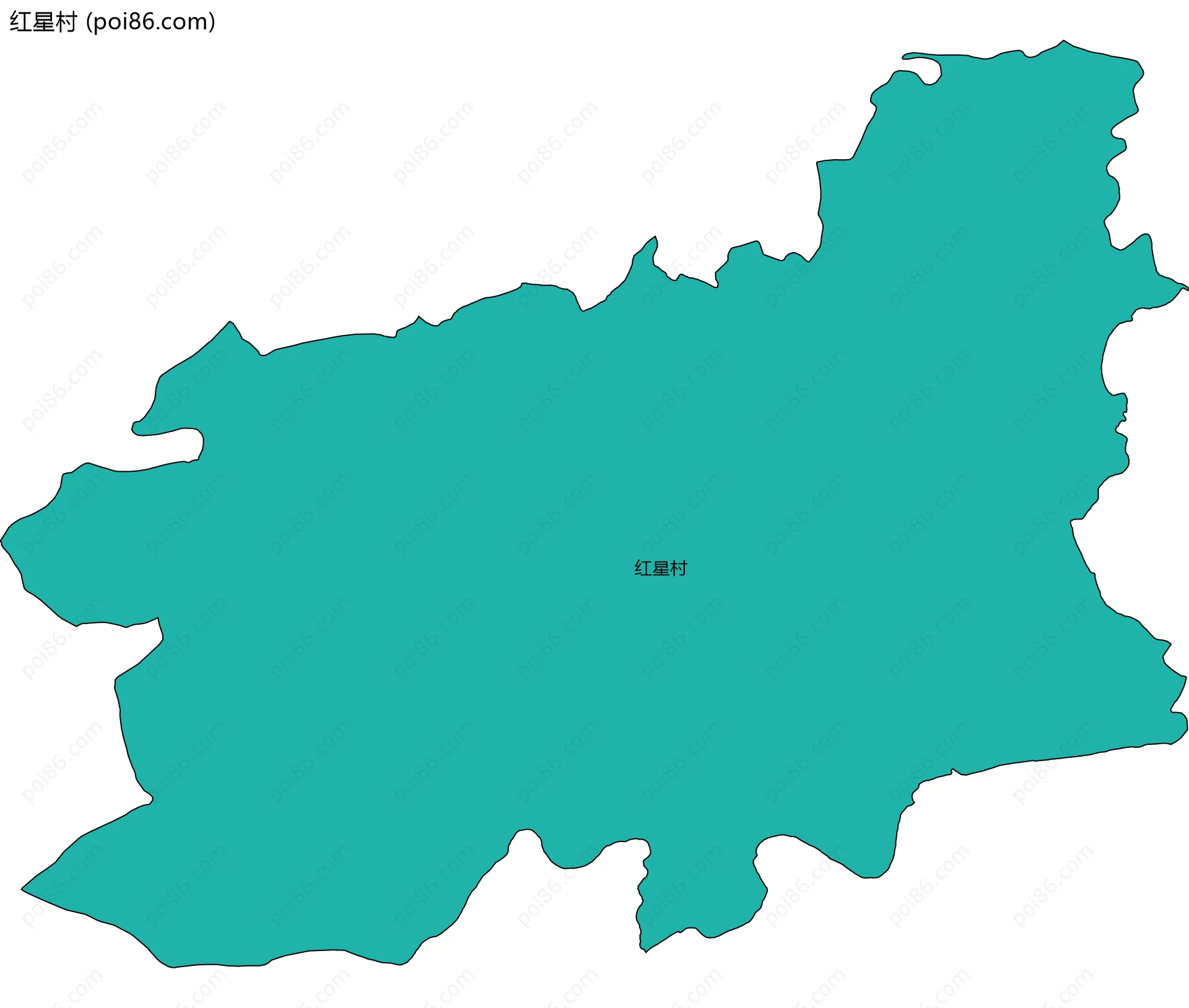 红星村边界地图