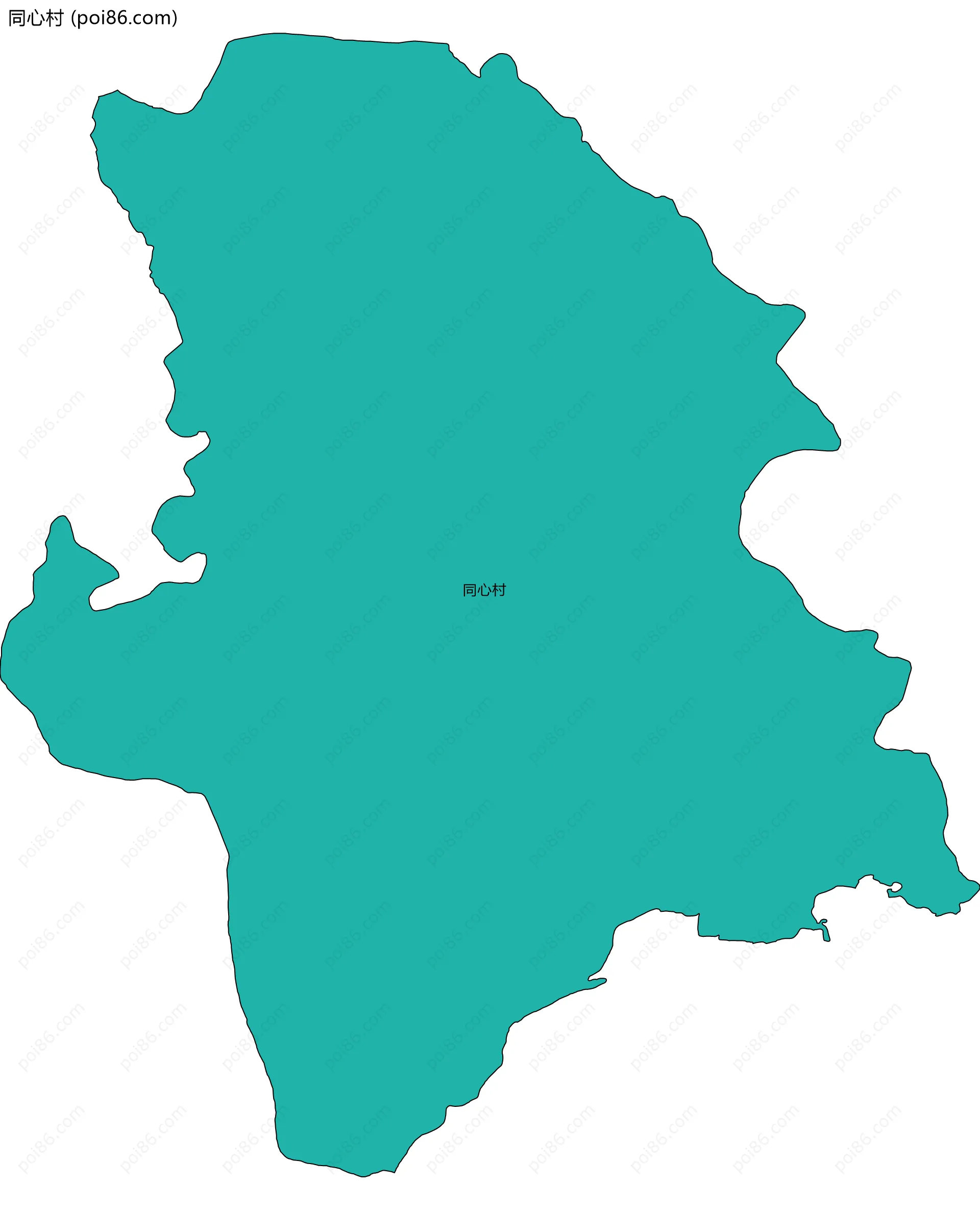同心村边界地图