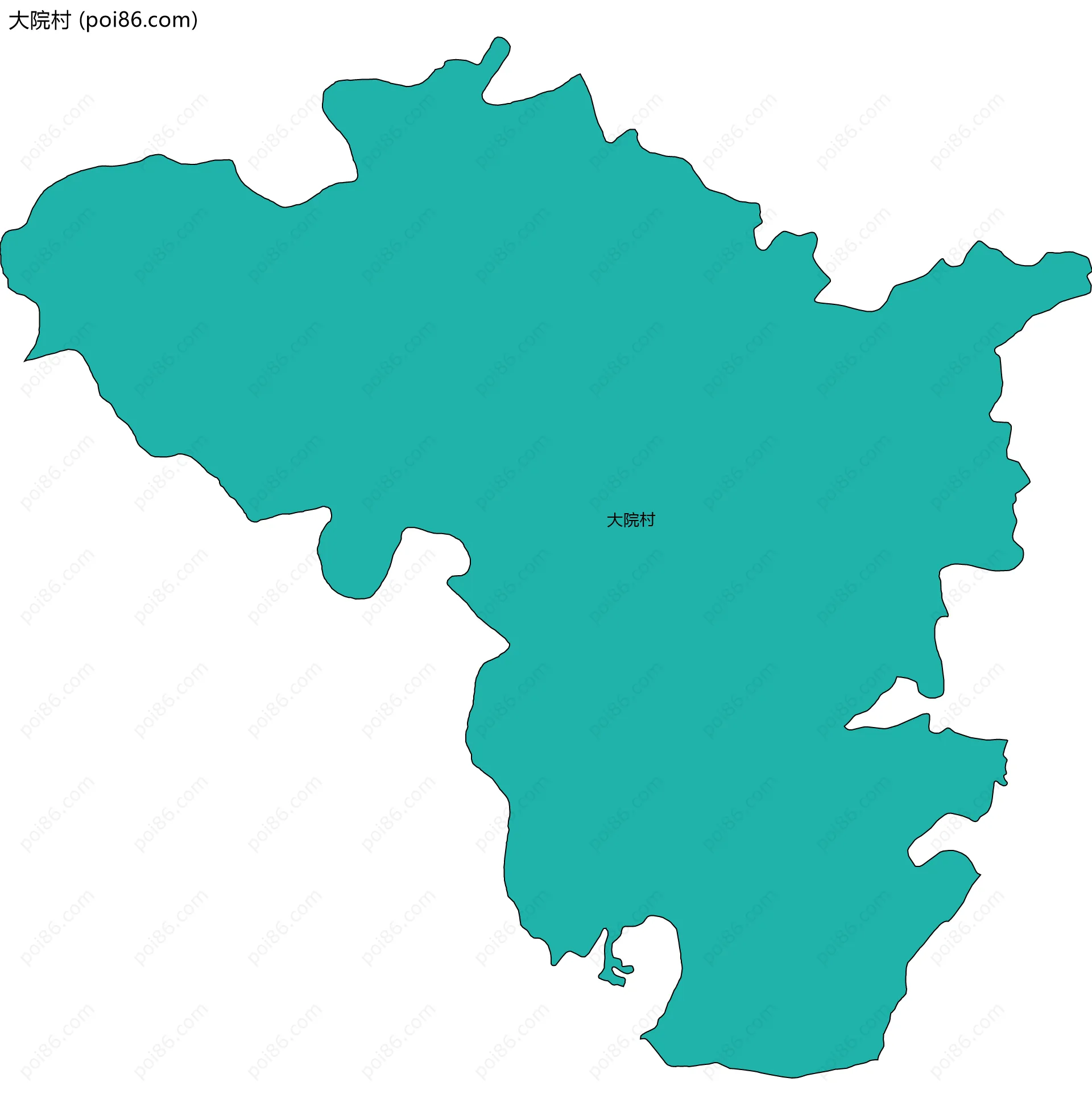 大院村边界地图