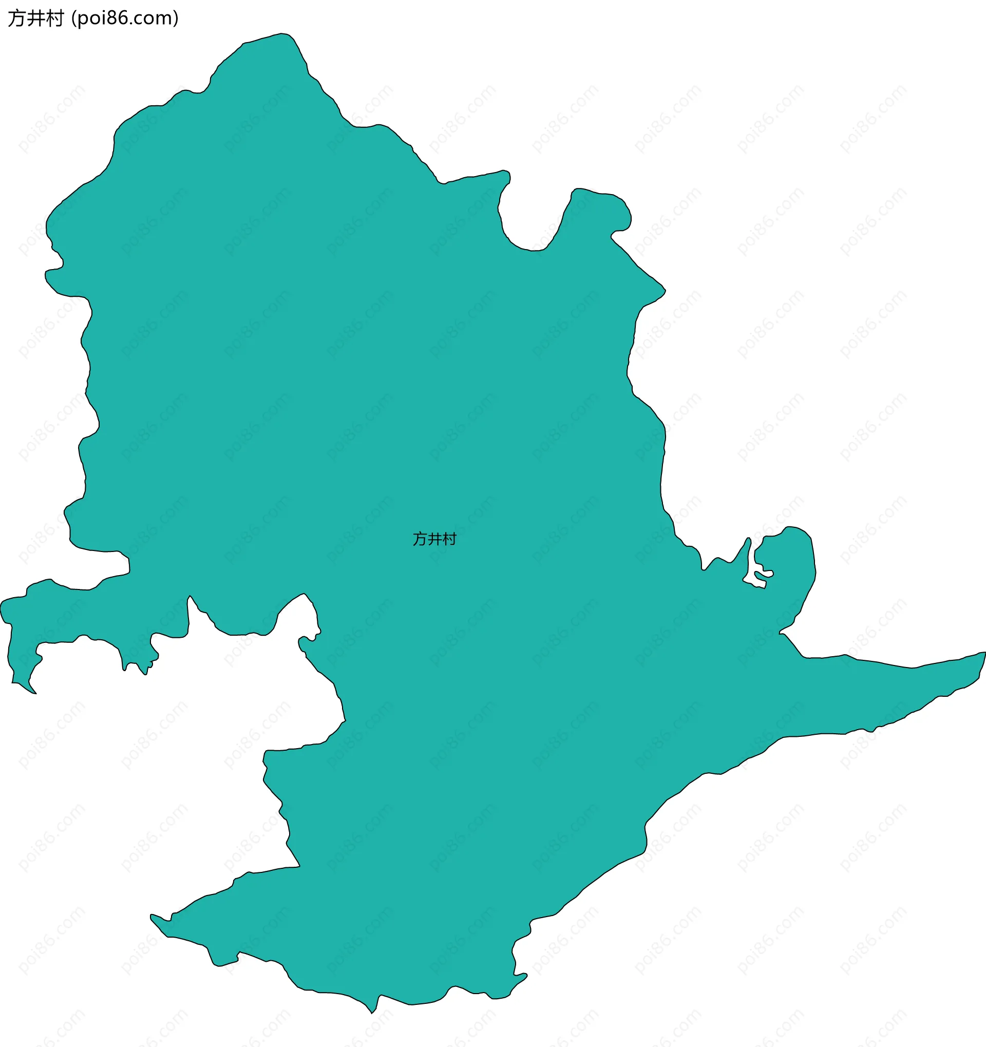 方井村边界地图