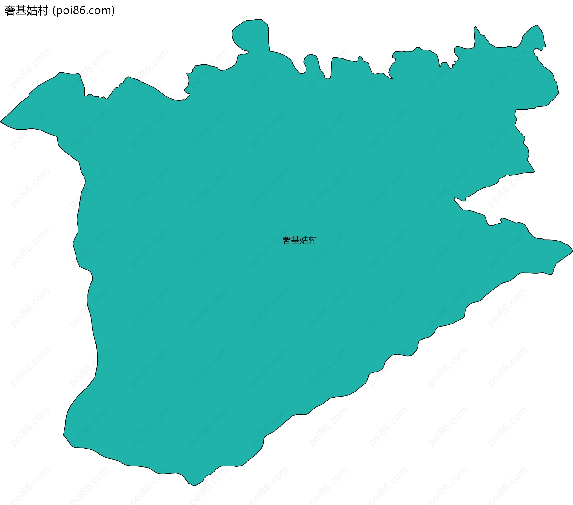 奢基姑村边界地图
