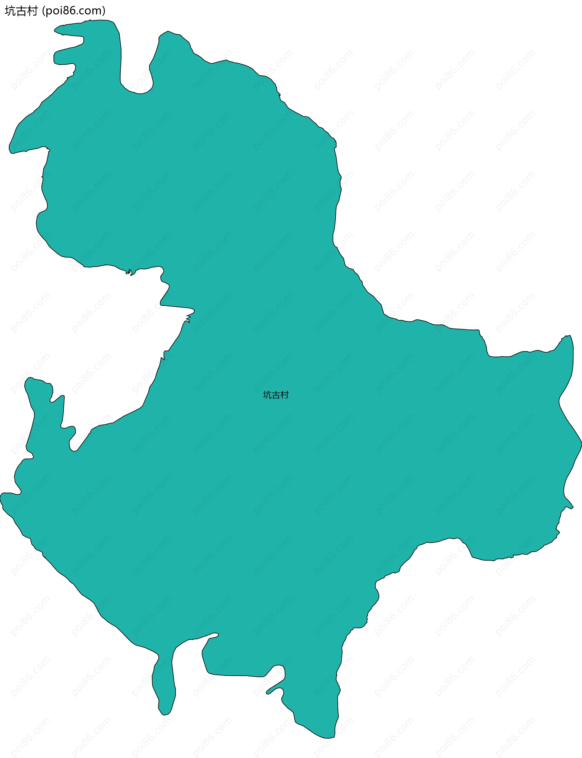 坑古村边界地图