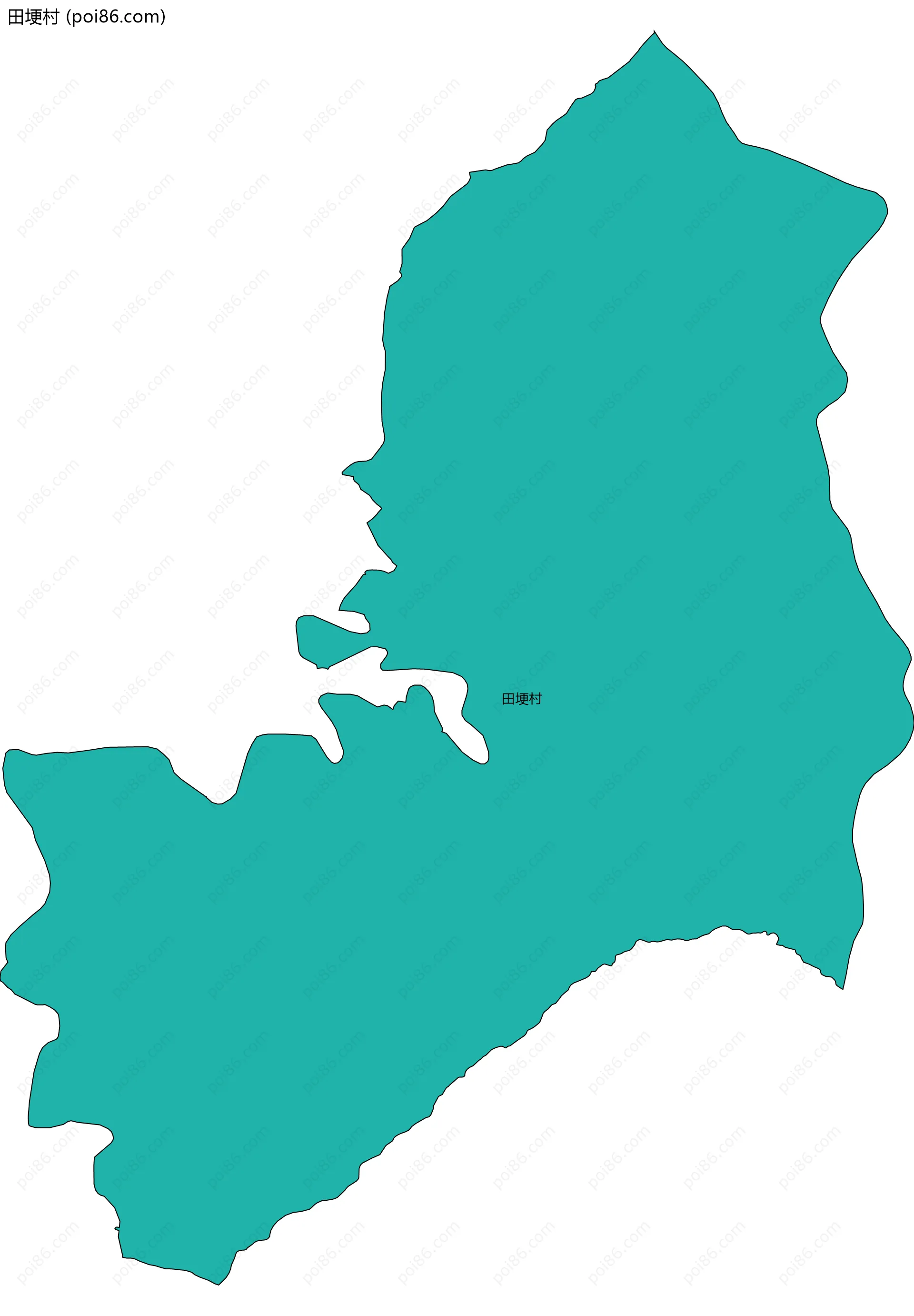 田埂村边界地图