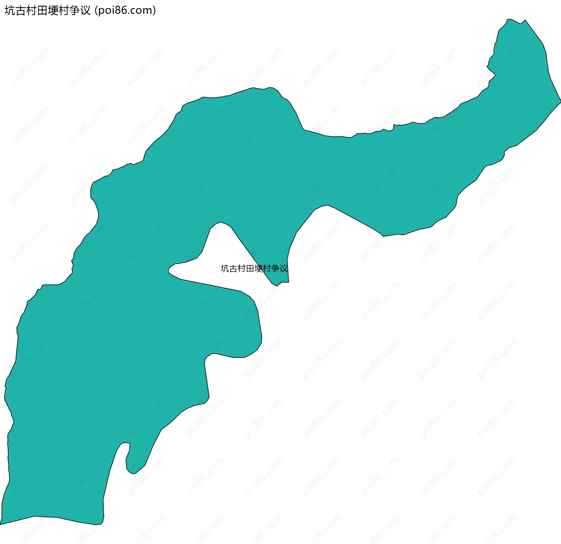 坑古村田埂村争议边界地图