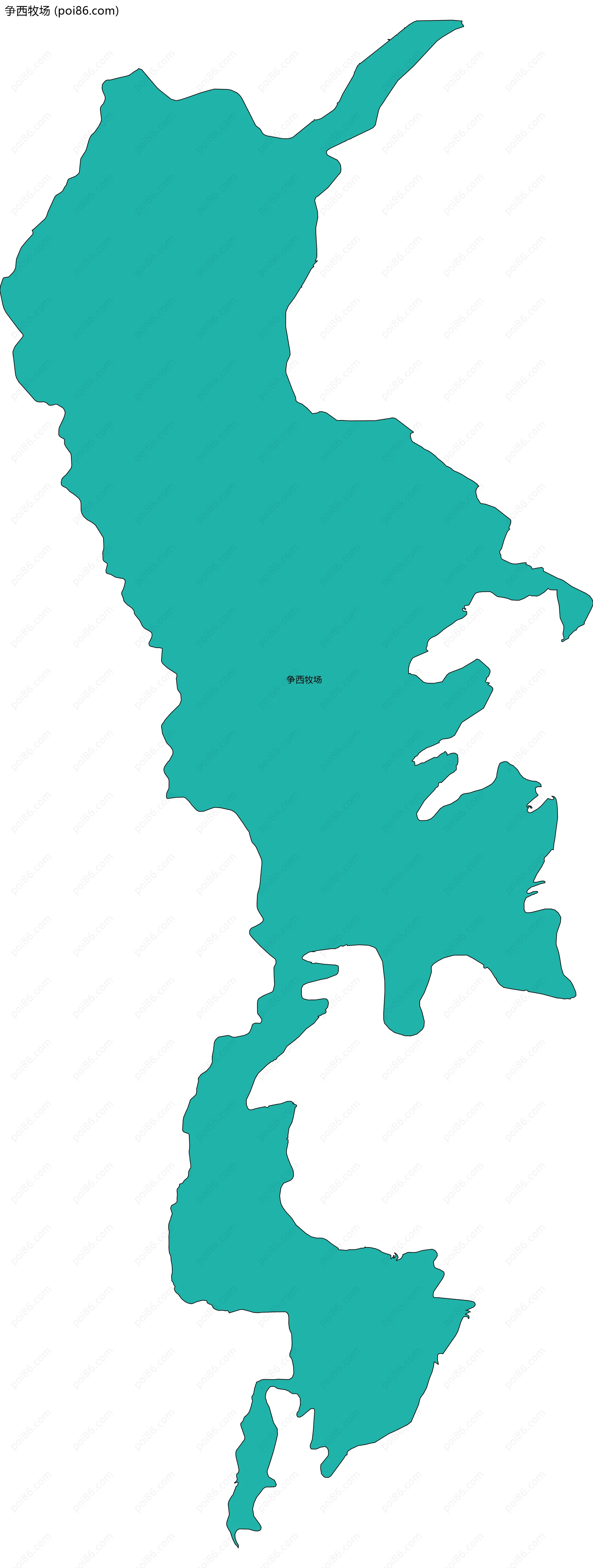 争西牧场边界地图