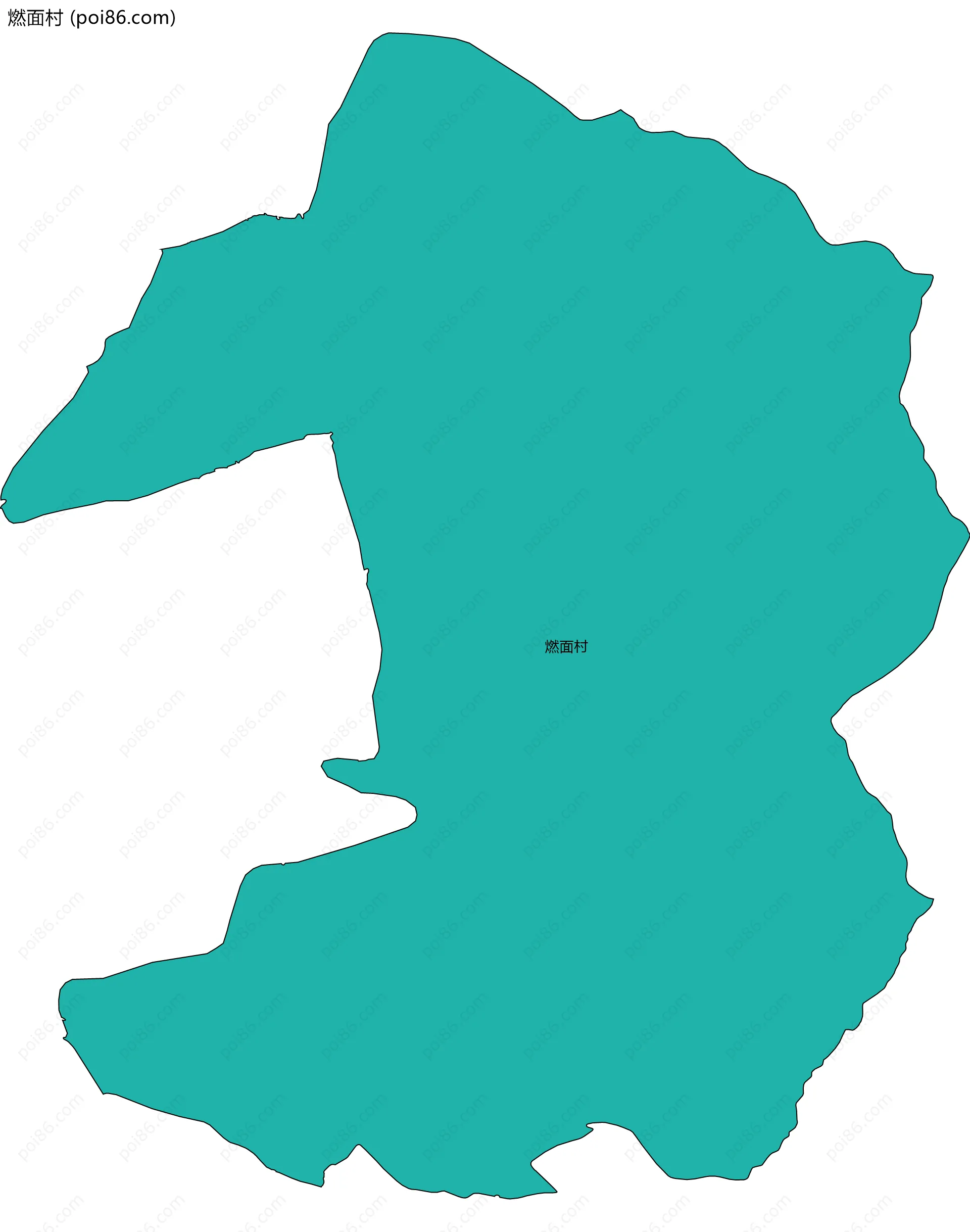 燃面村边界地图