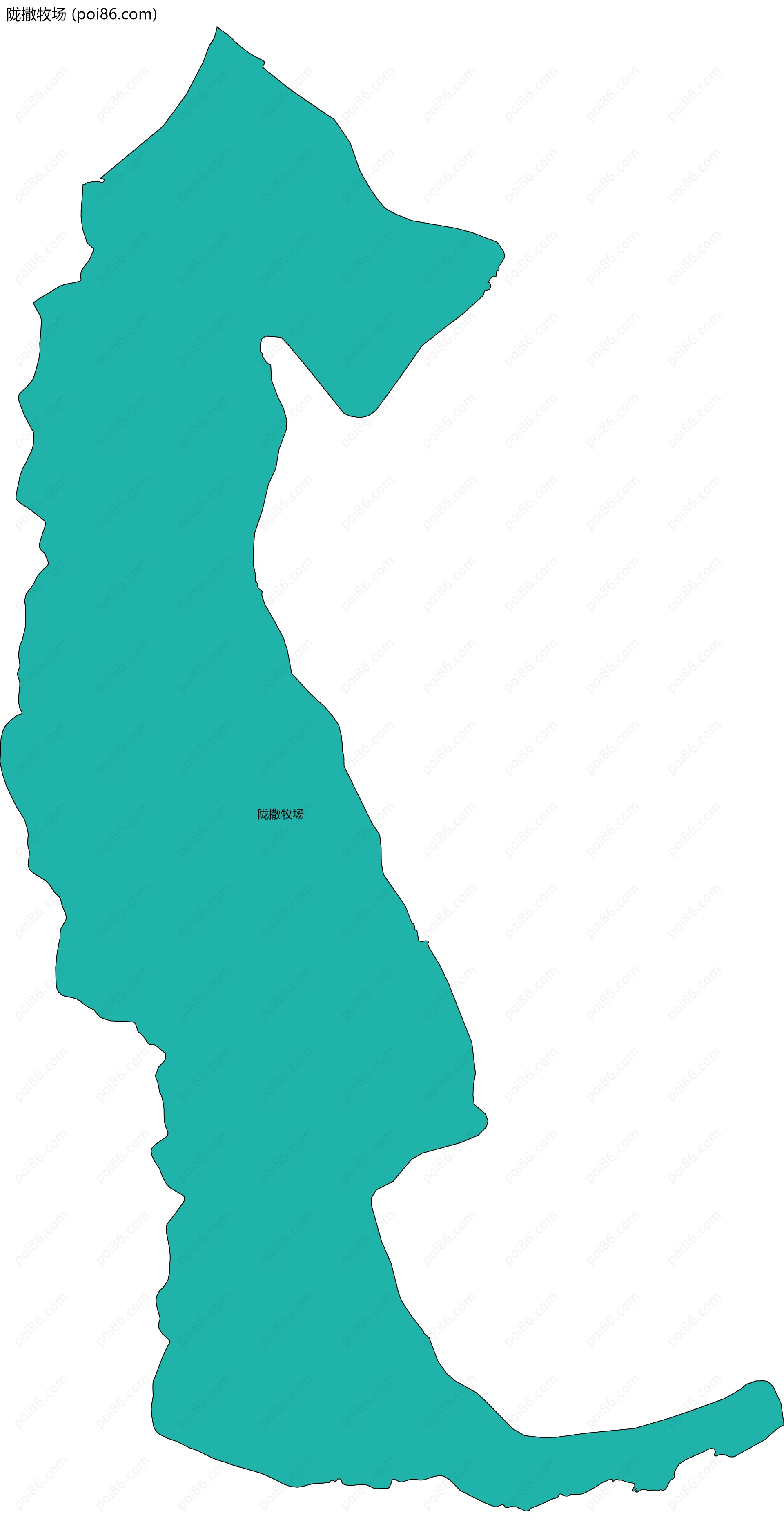 陇撒牧场边界地图