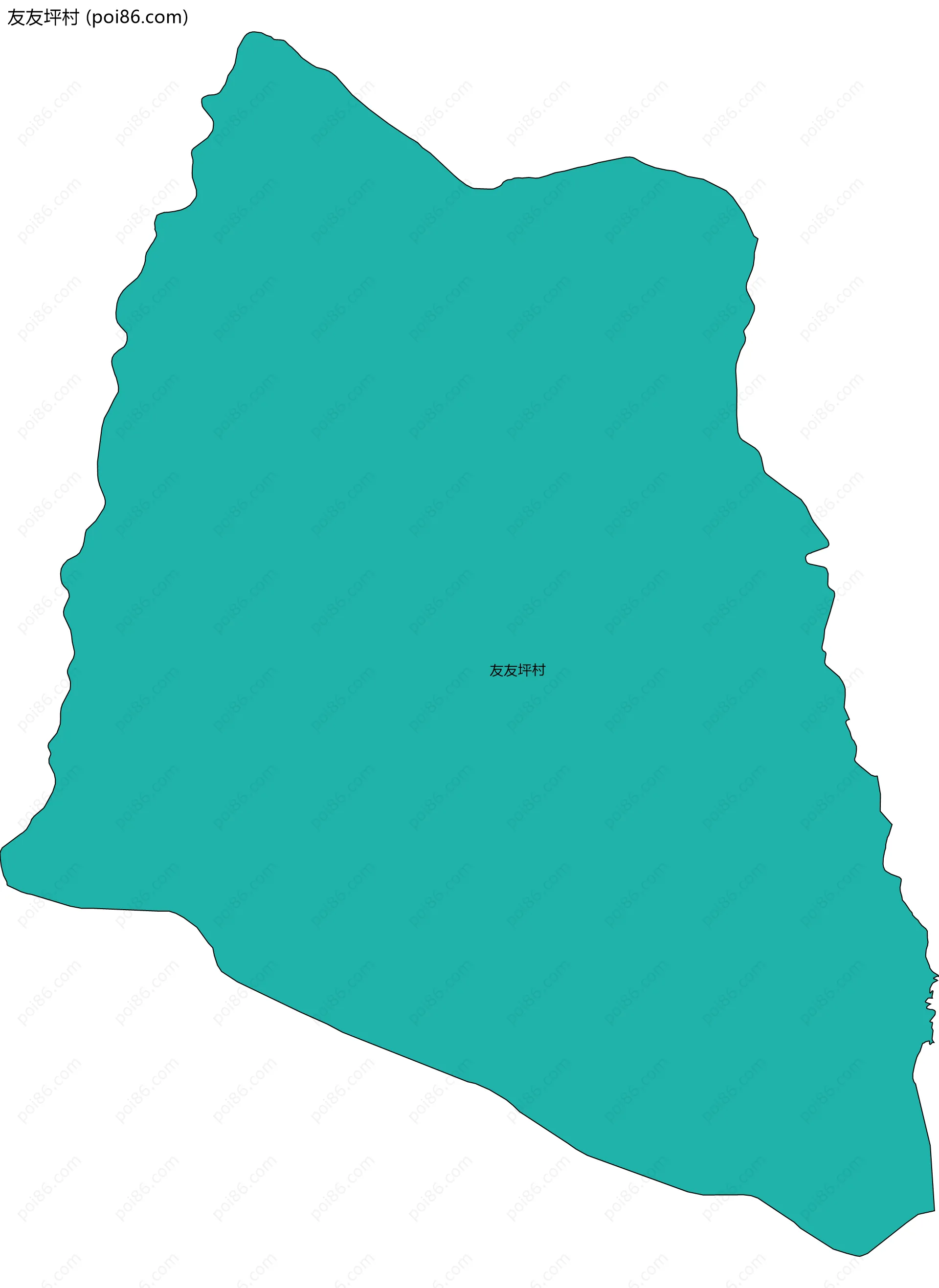 友友坪村边界地图