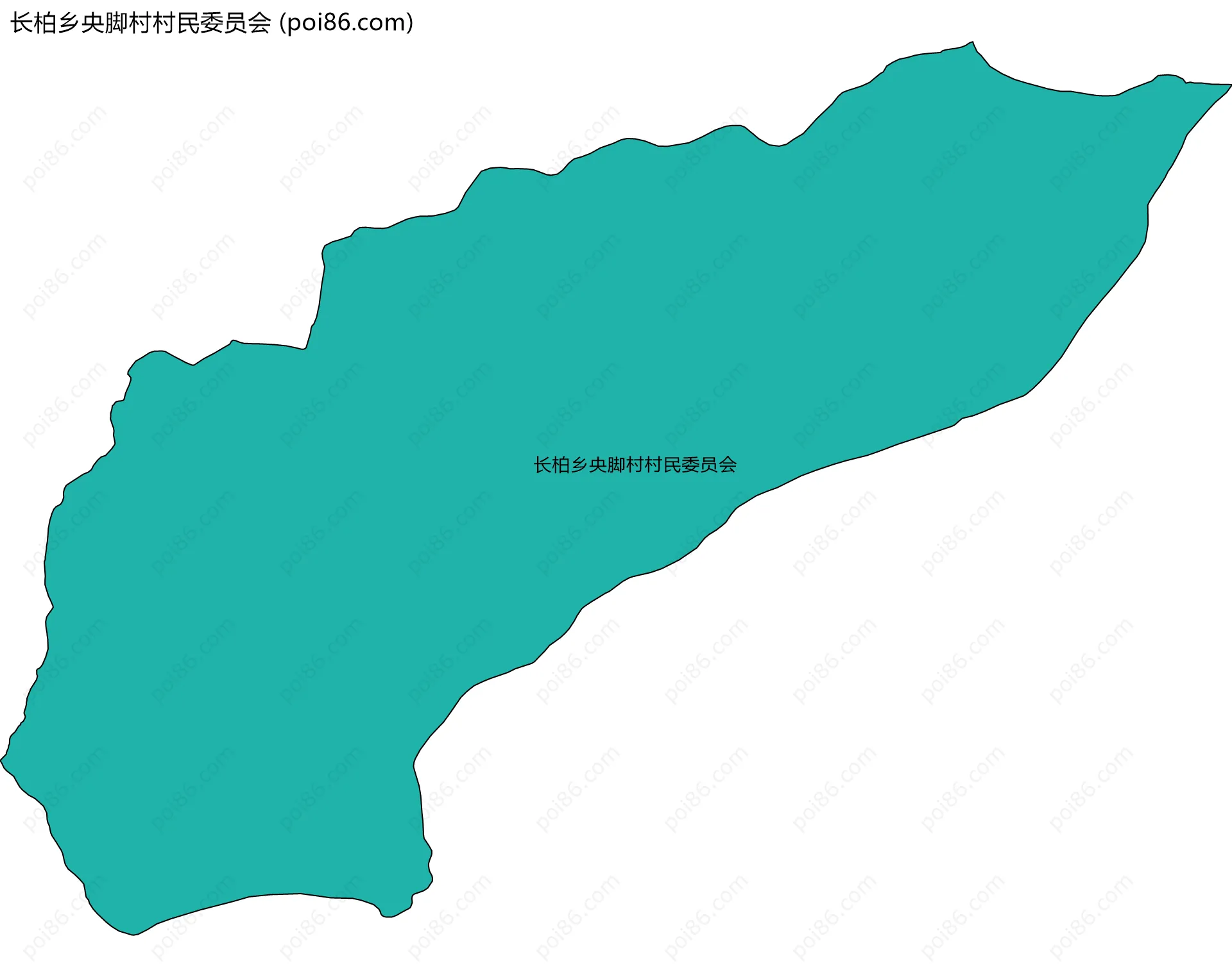 长柏乡央脚村村民委员会边界地图