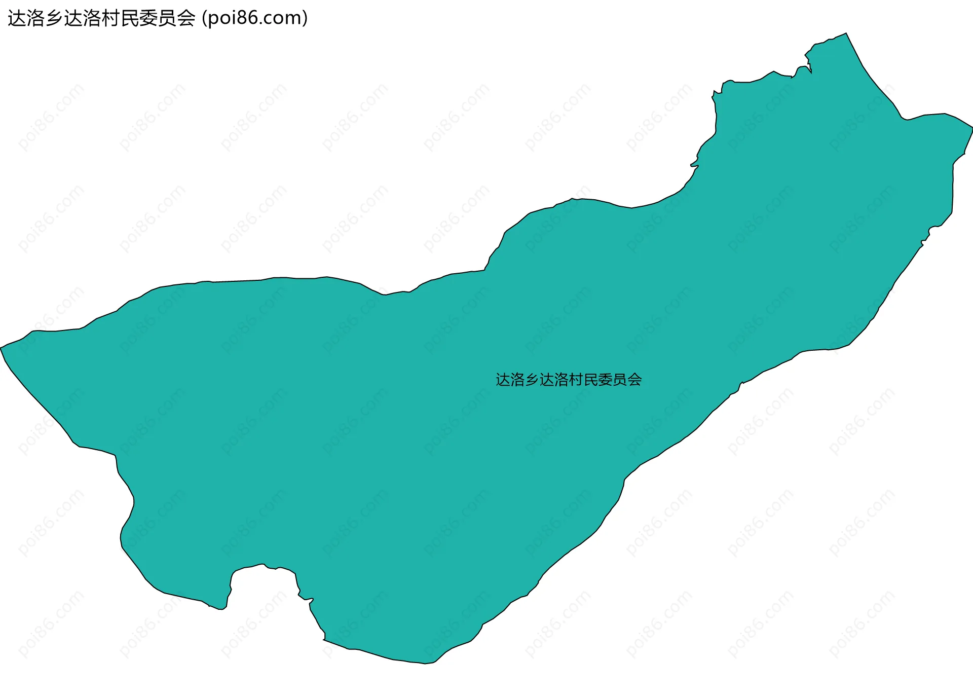 达洛乡达洛村民委员会边界地图