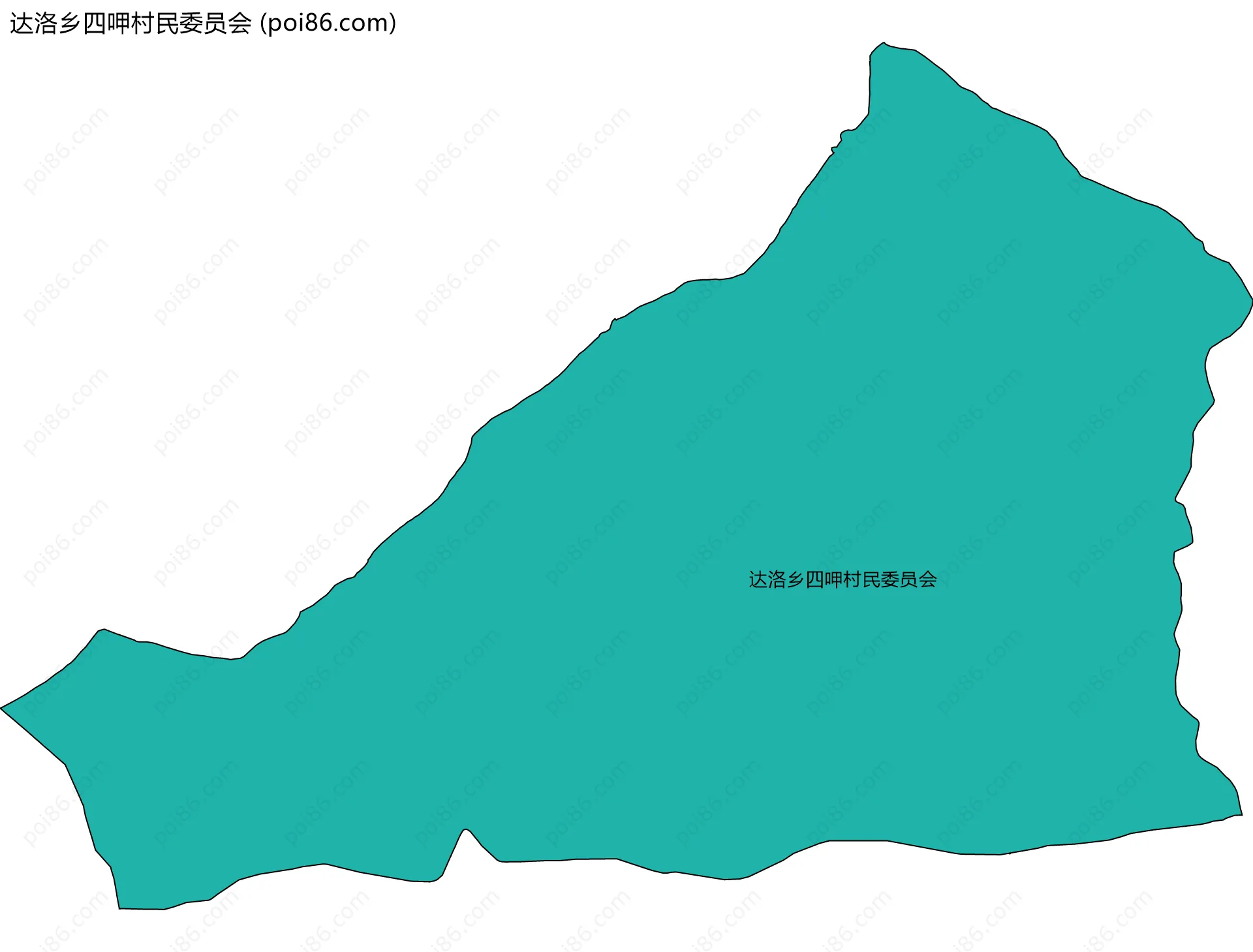 达洛乡四呷村民委员会边界地图