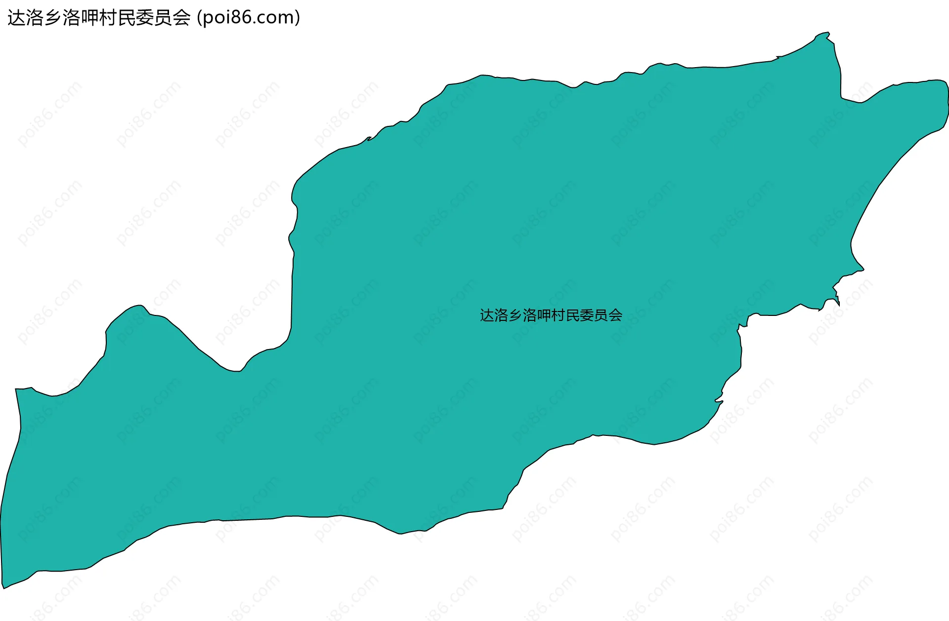 达洛乡洛呷村民委员会边界地图