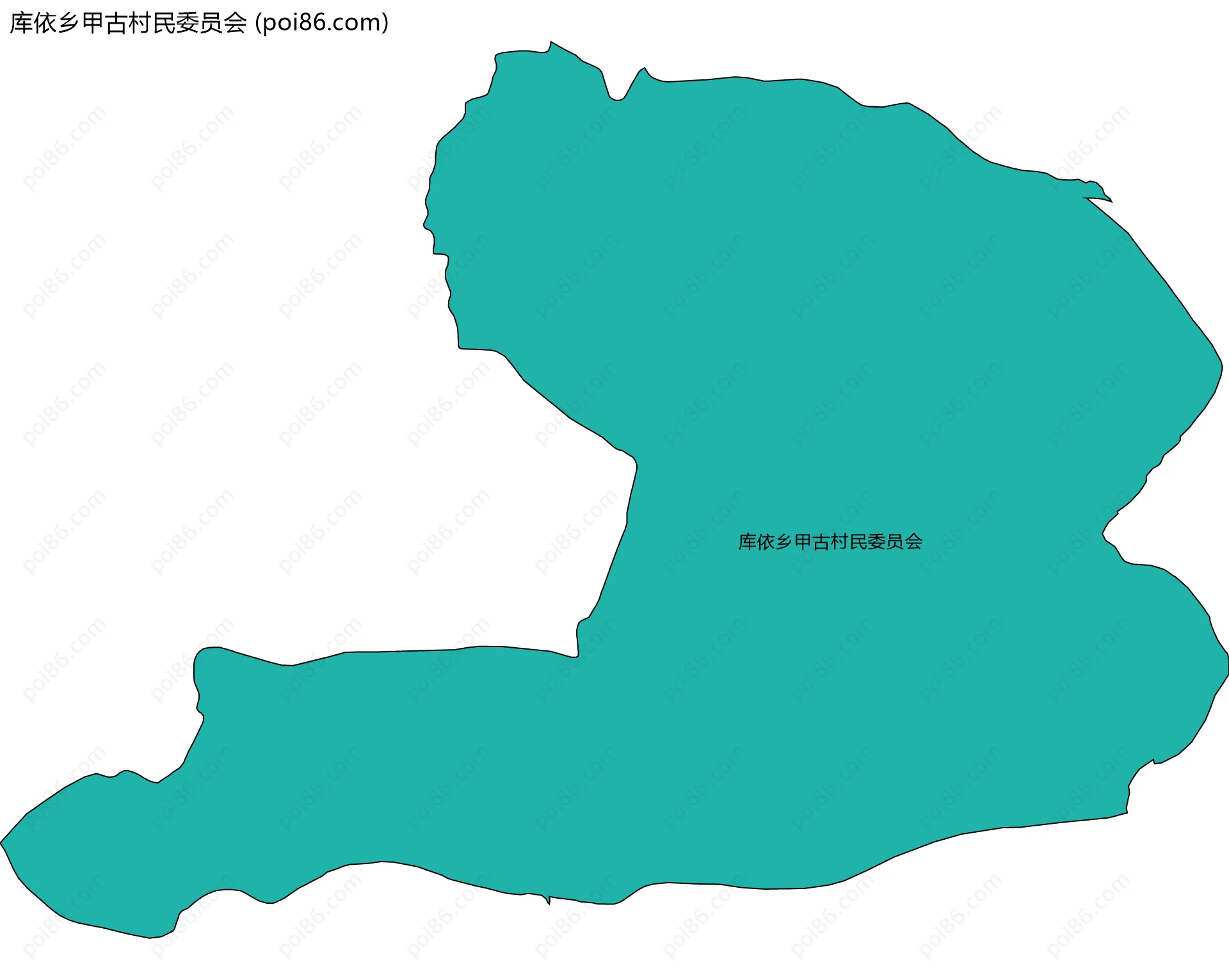 库依乡甲古村民委员会边界地图