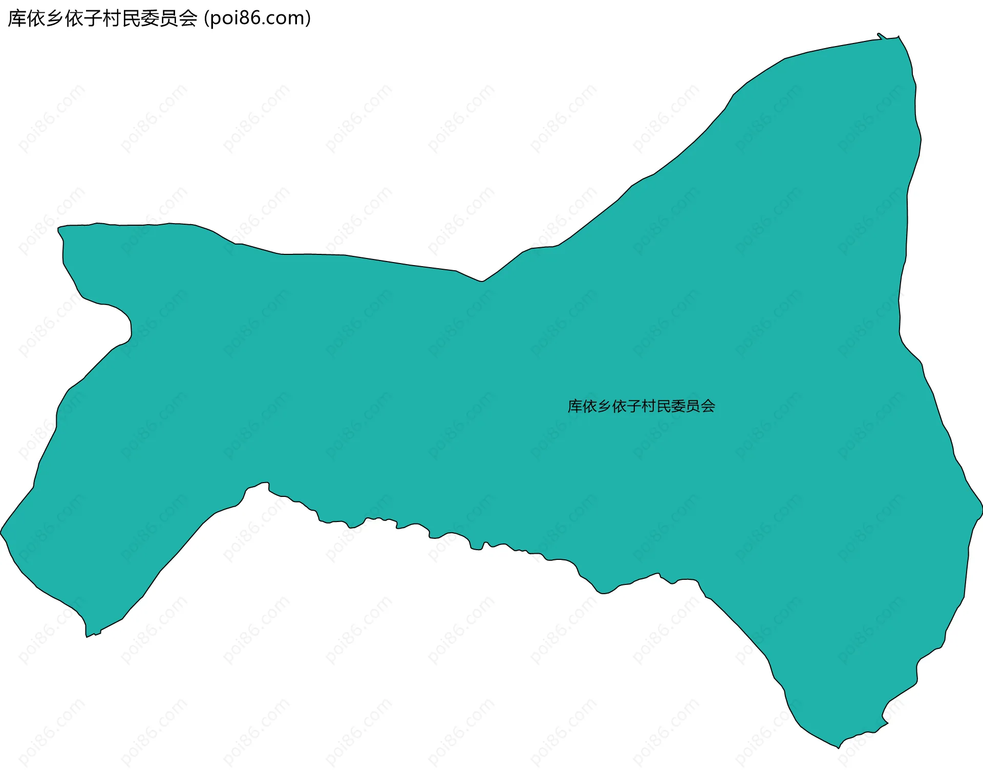 库依乡依子村民委员会边界地图