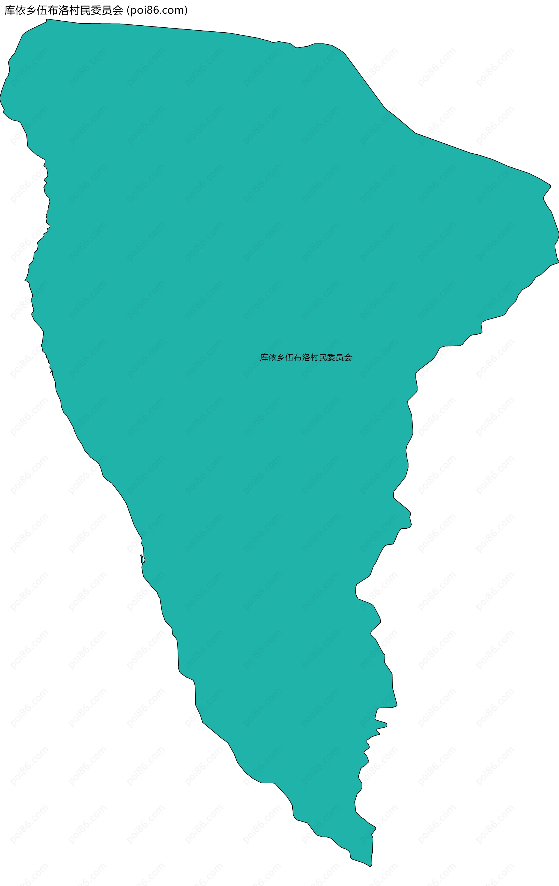 库依乡伍布洛村民委员会边界地图
