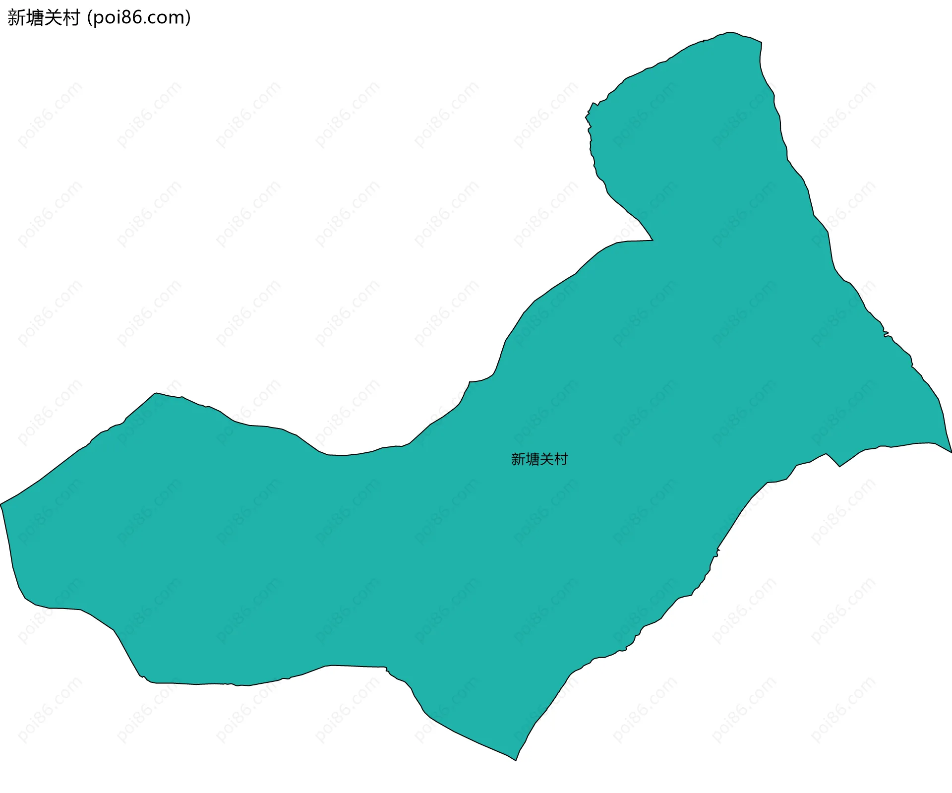 新塘关村边界地图