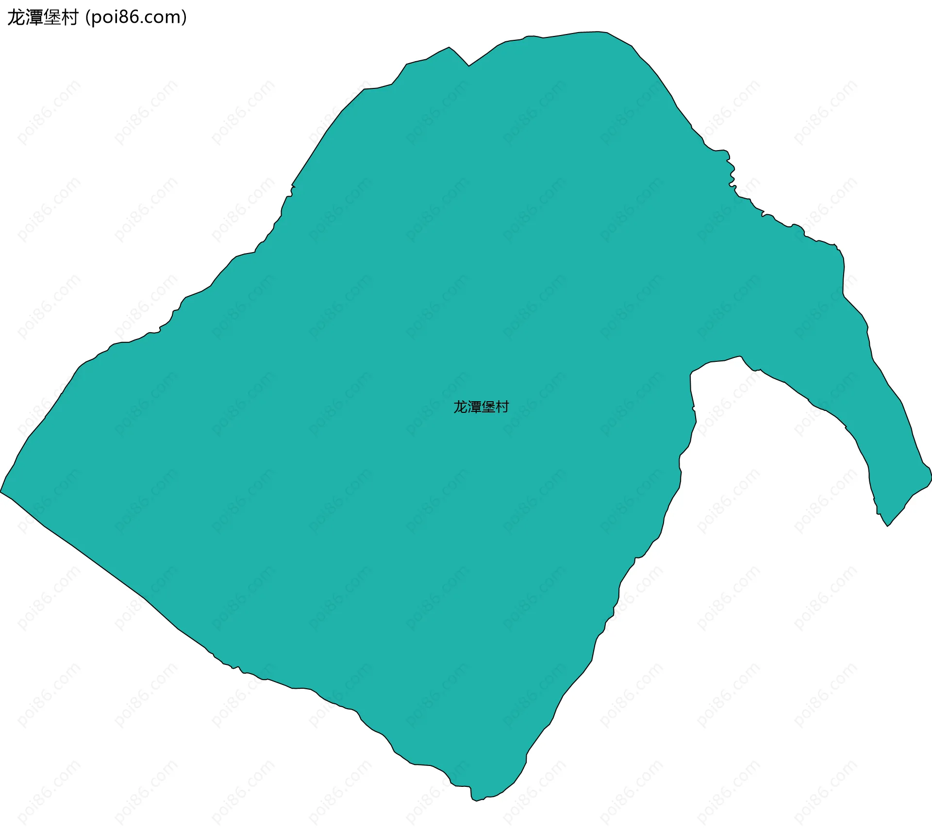 龙潭堡村边界地图