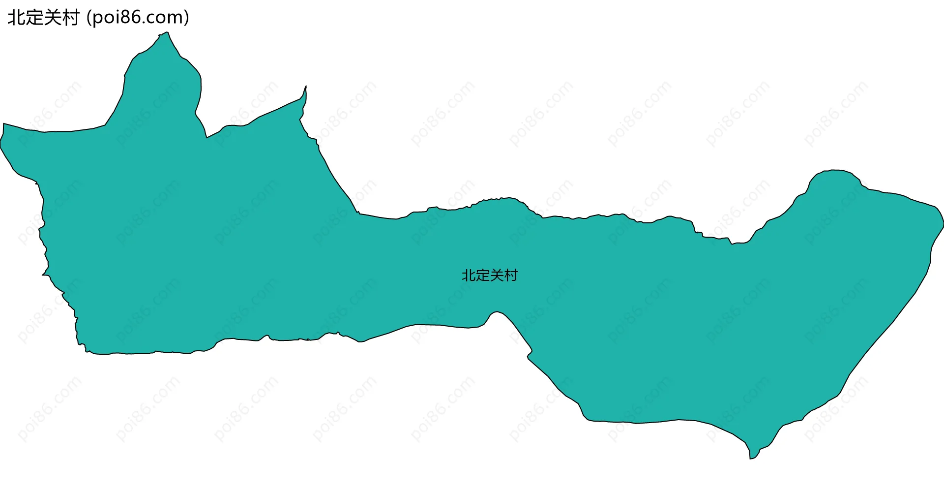 北定关村边界地图