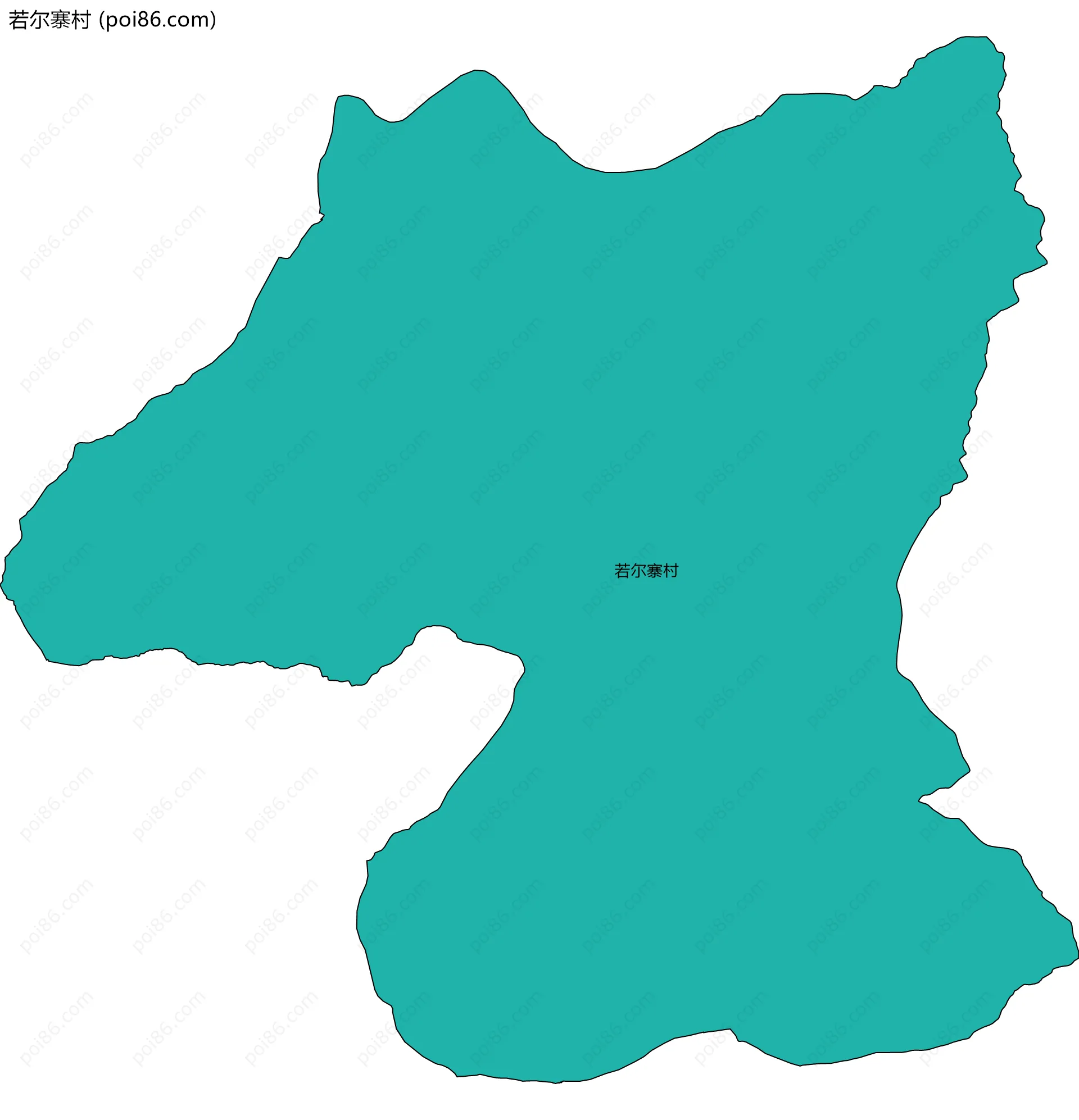 若尔寨村边界地图