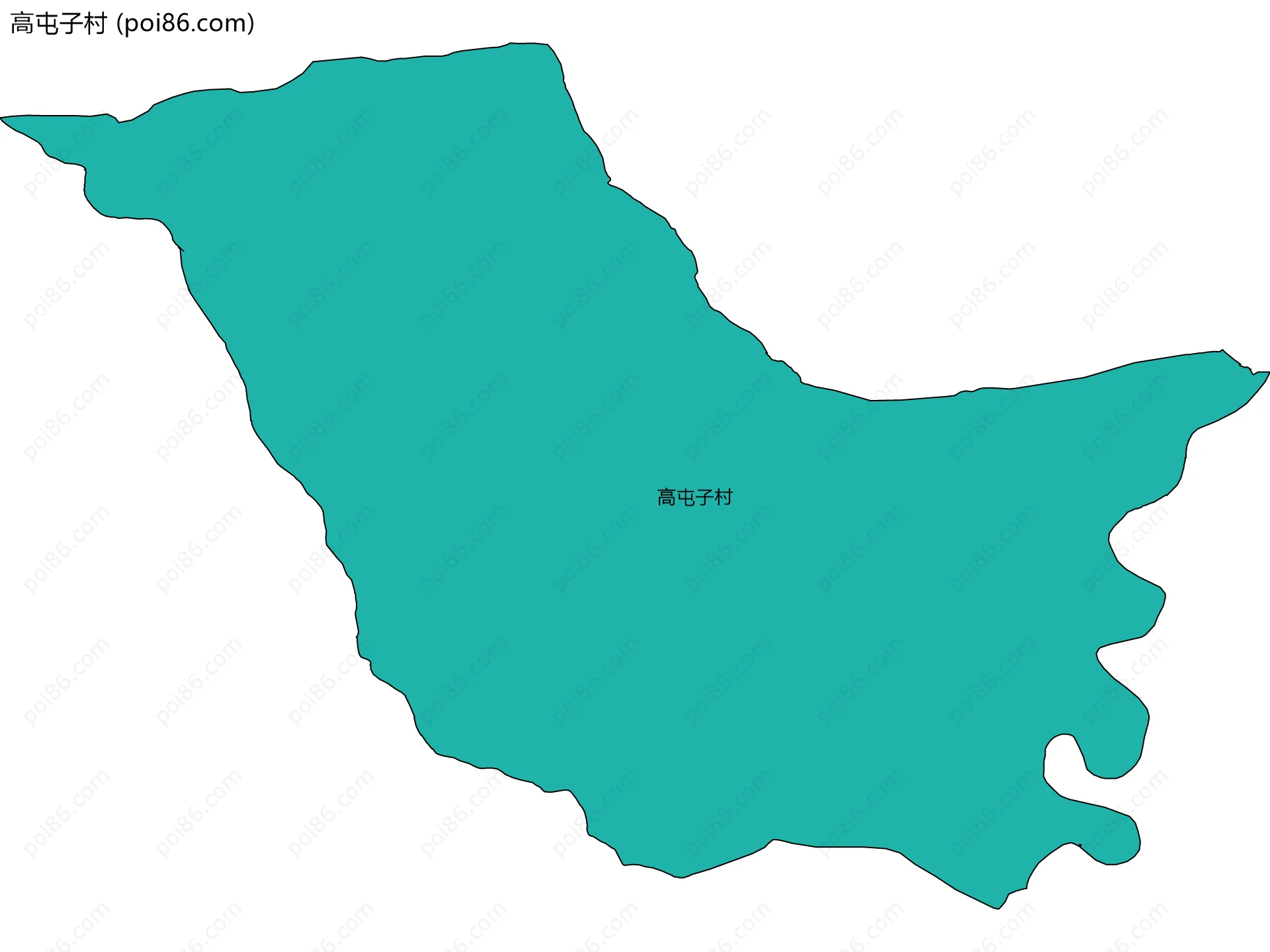 高屯子村边界地图