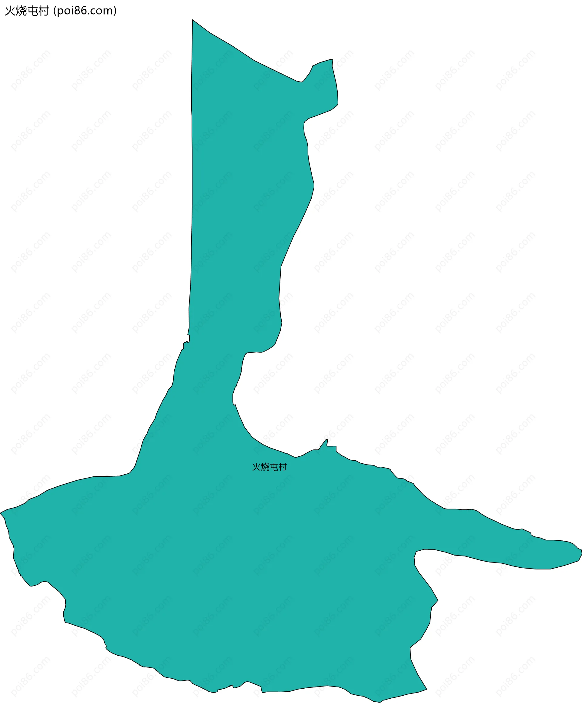 火烧屯村边界地图