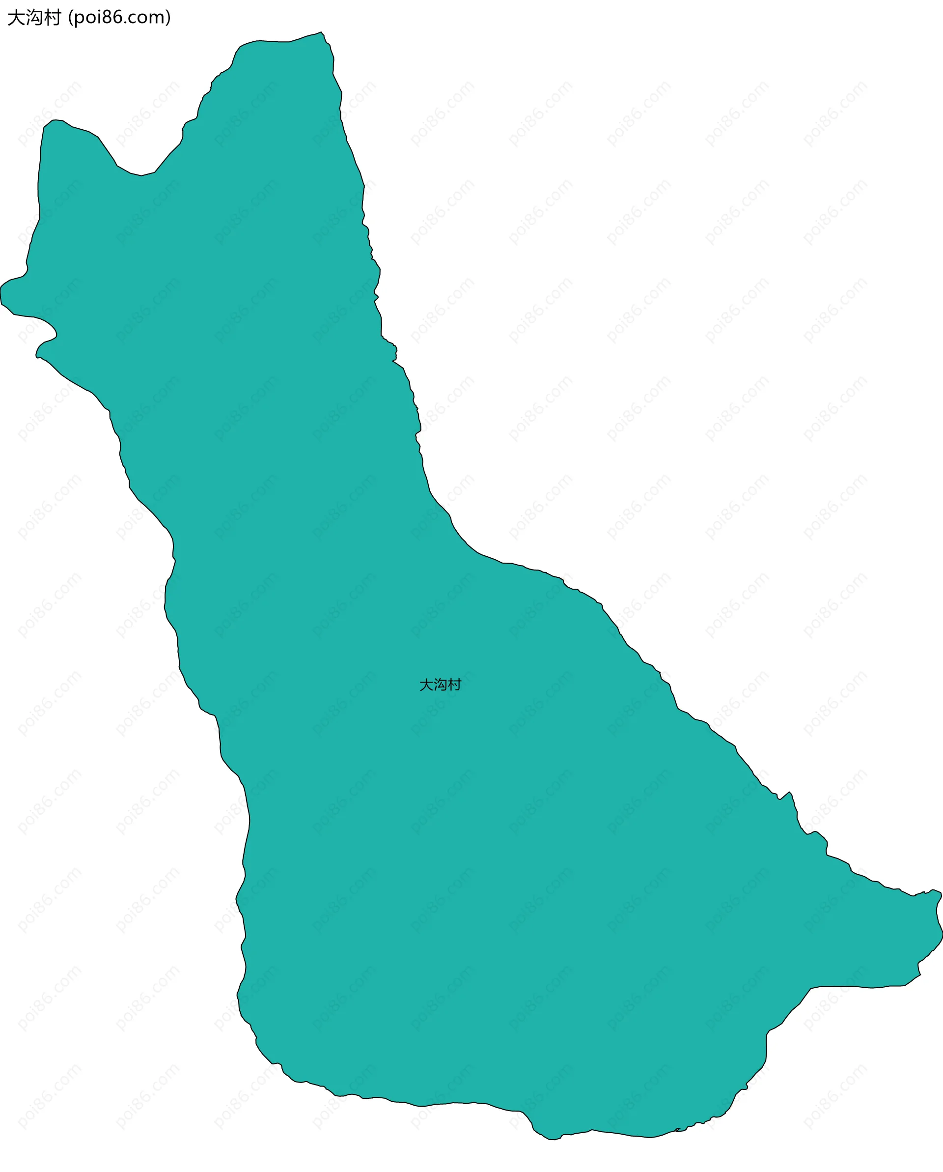 大沟村边界地图