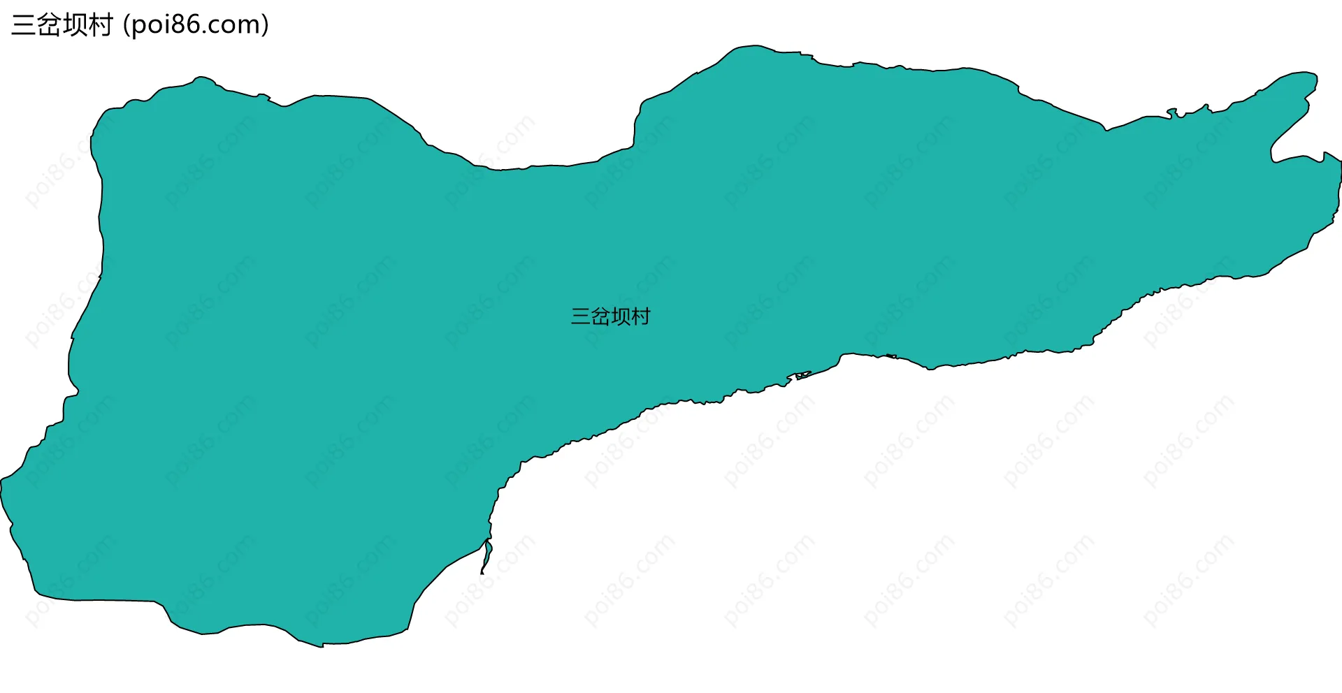 三岔坝村边界地图