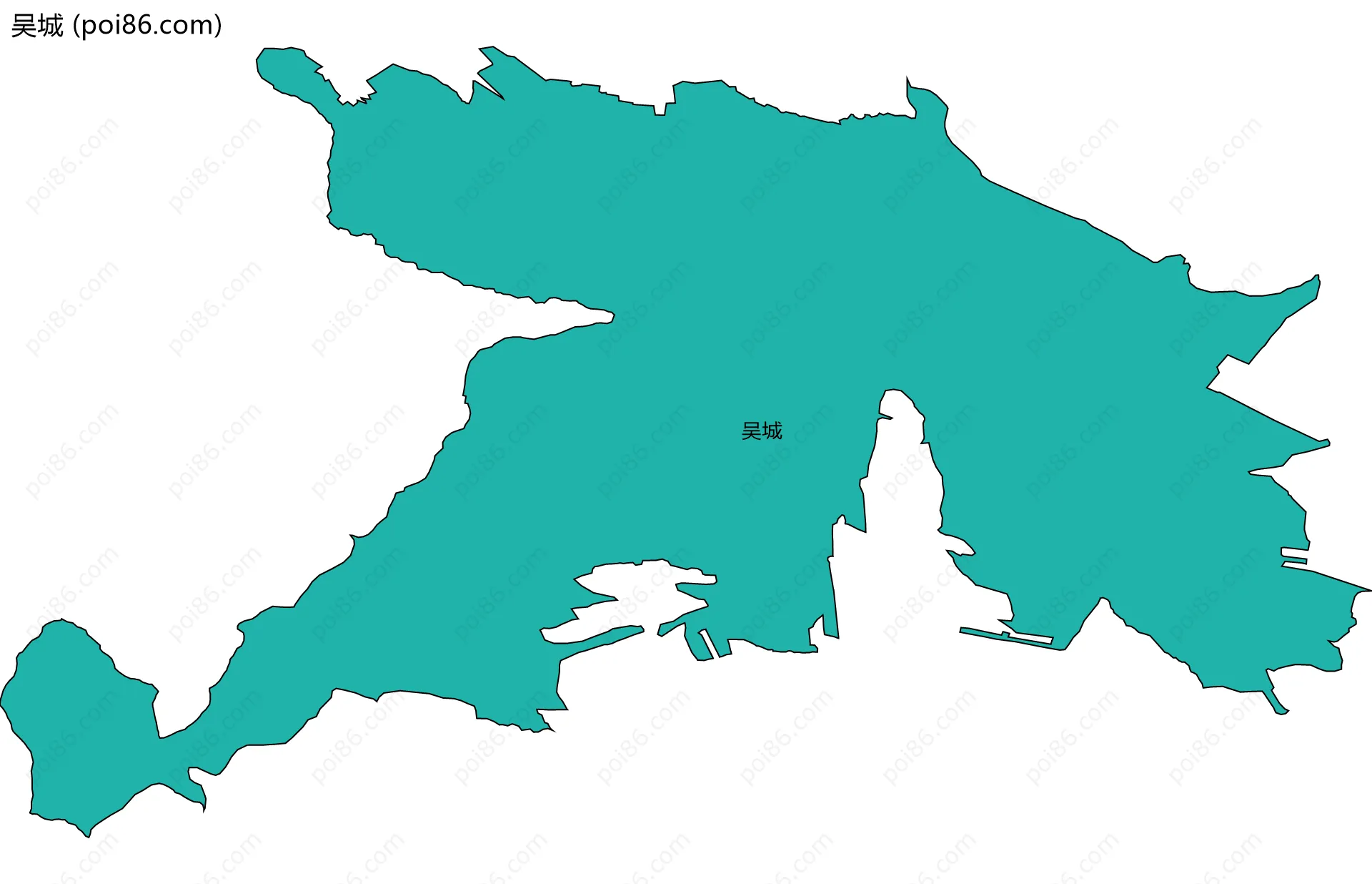 吴城边界地图