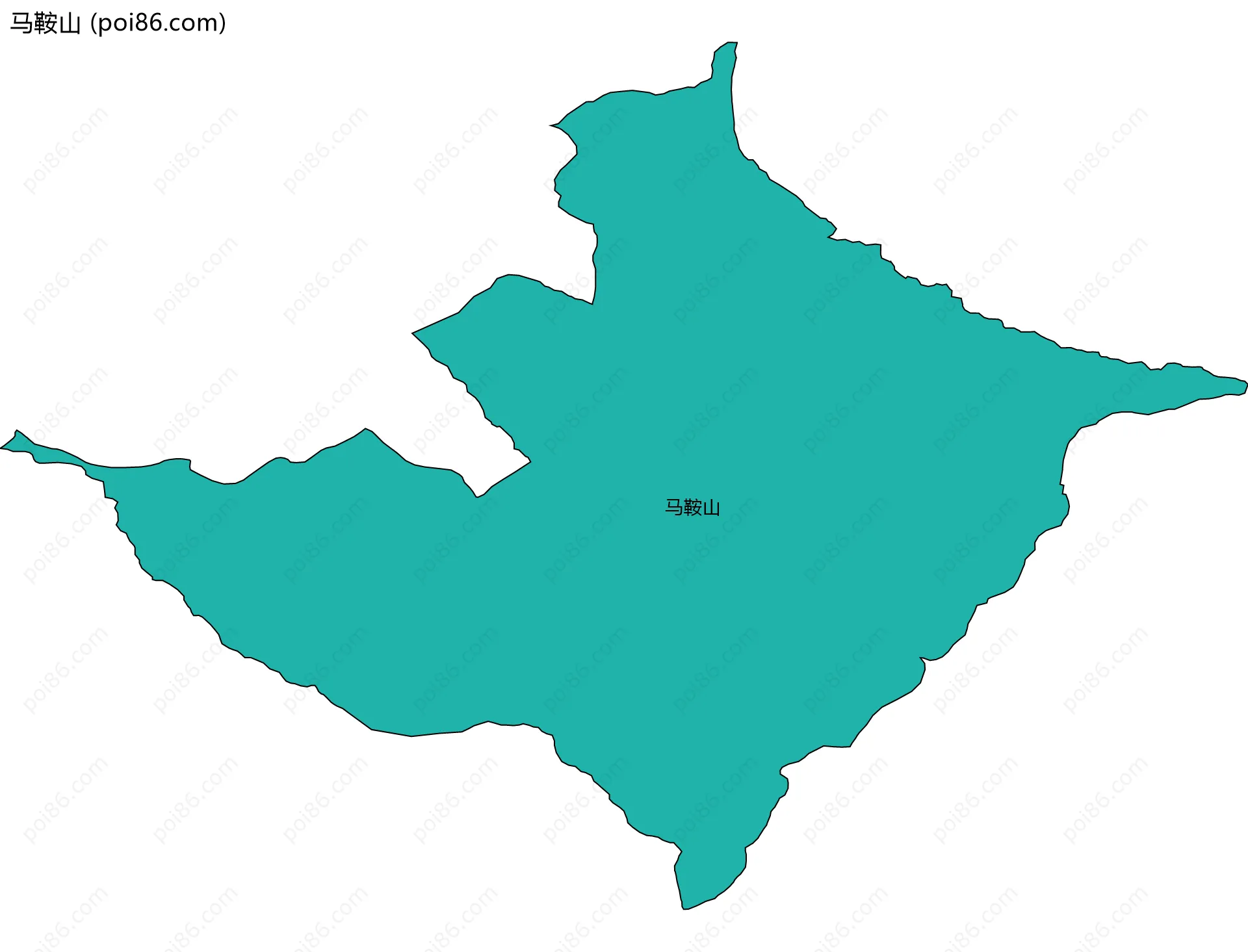 马鞍山边界地图