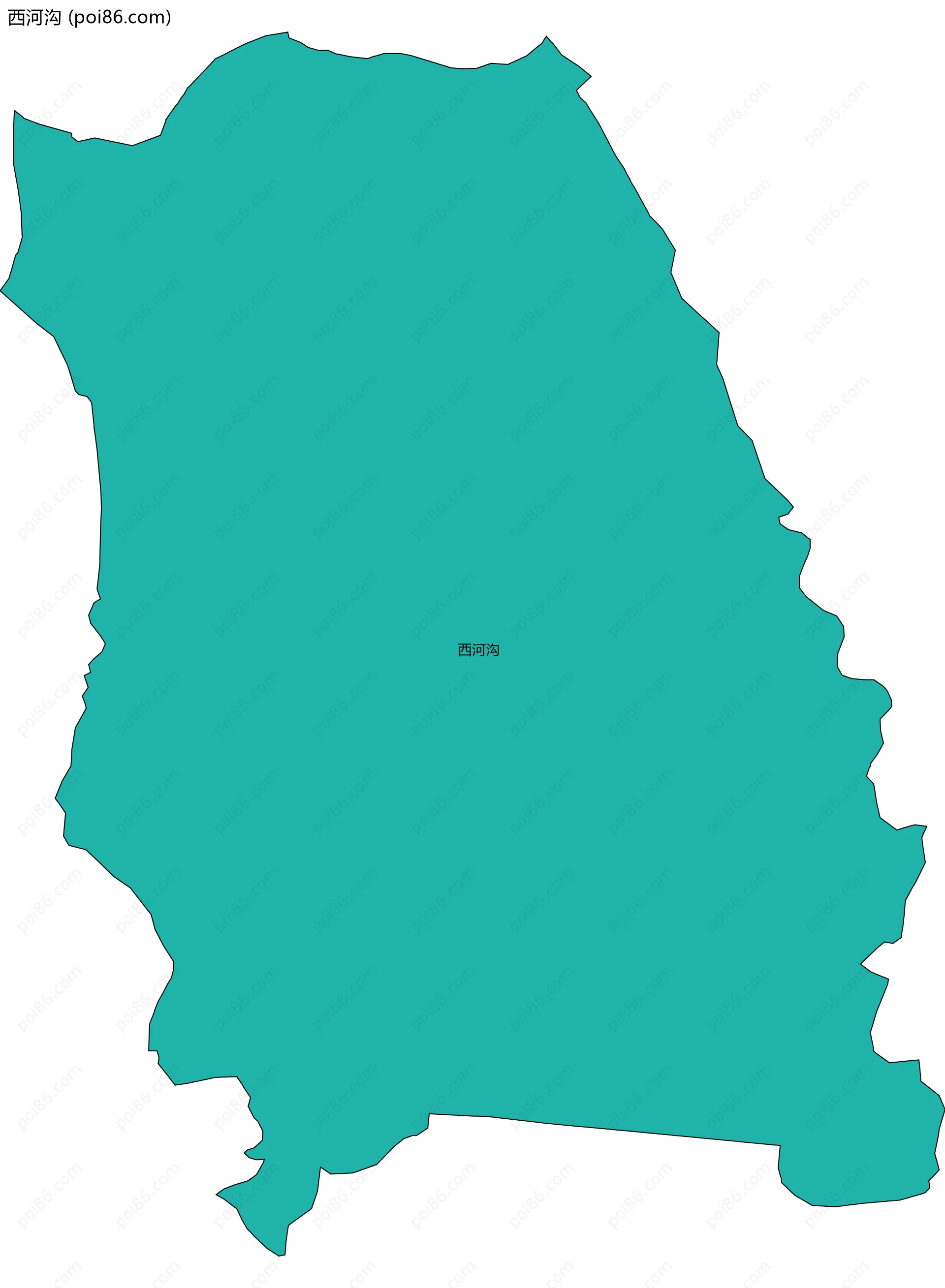 西河沟边界地图
