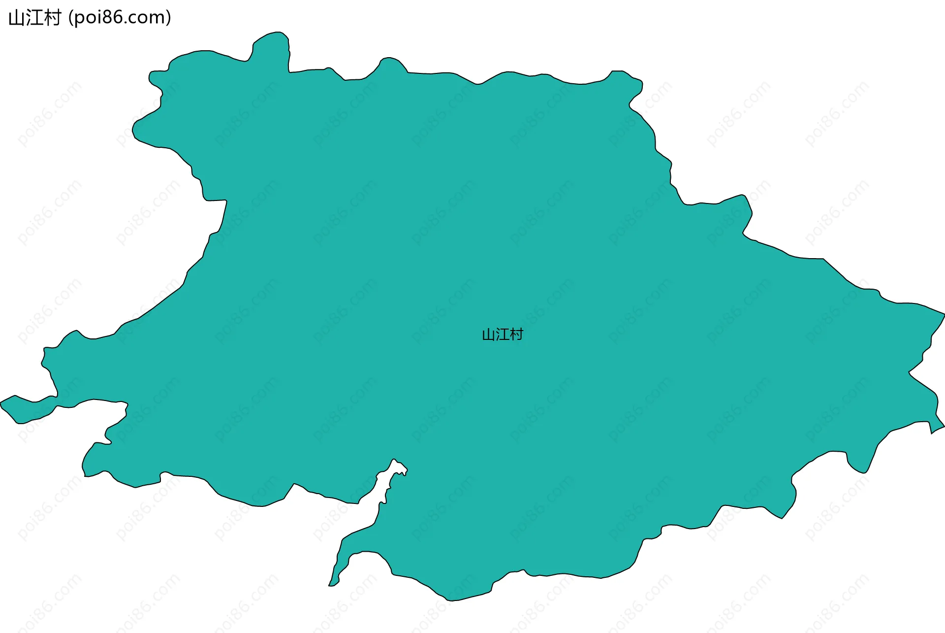 山江村边界地图