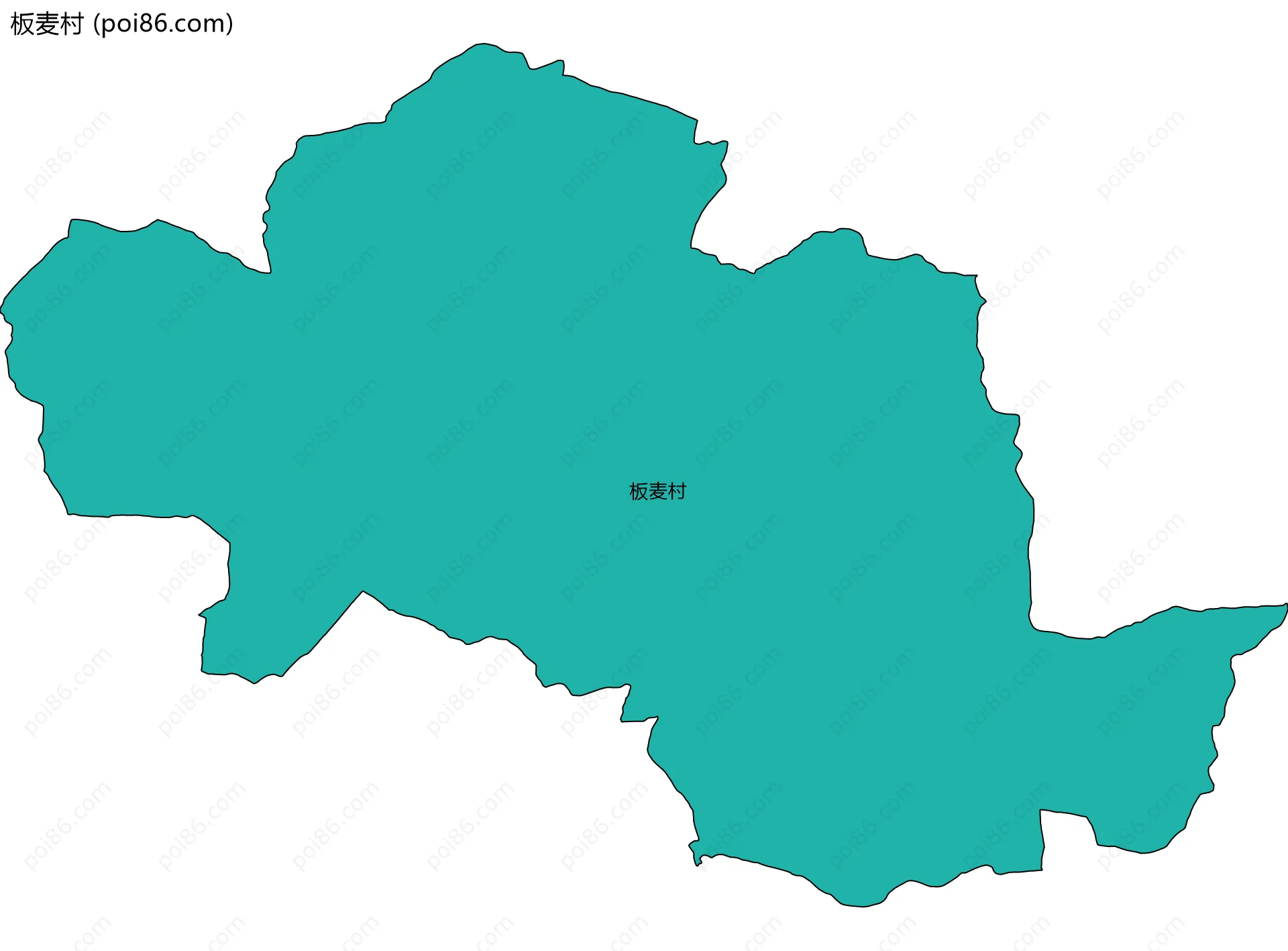 板麦村边界地图