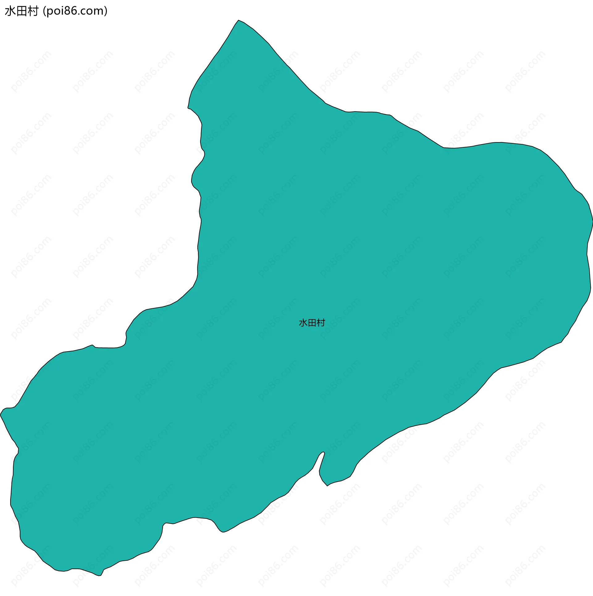 水田村边界地图