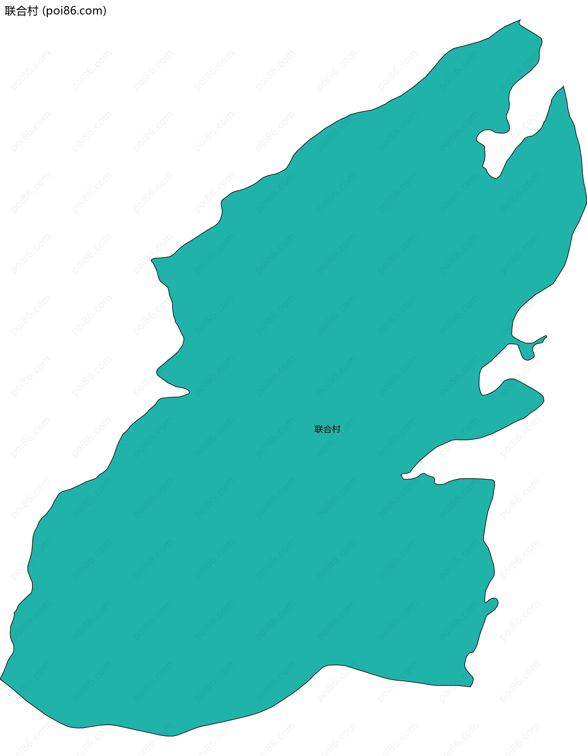 联合村边界地图